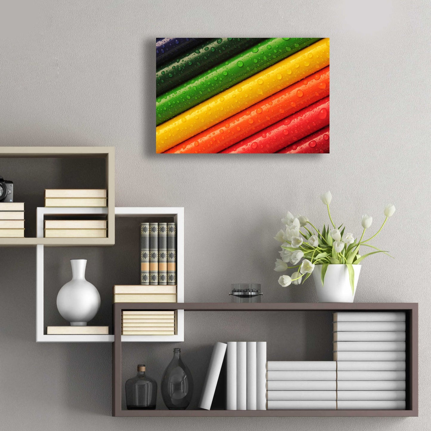 Epic Art 'Pencil Rainbow' by Epic Portfolio, Acrylic Glass Wall Art,24x16