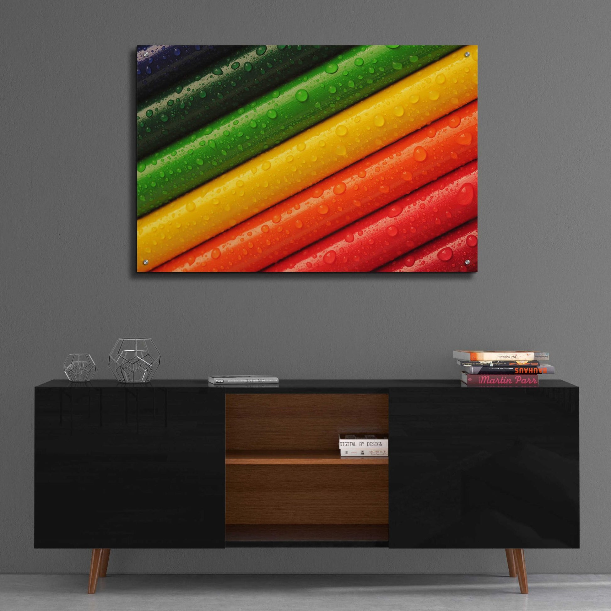 Epic Art 'Pencil Rainbow' by Epic Portfolio, Acrylic Glass Wall Art,36x24