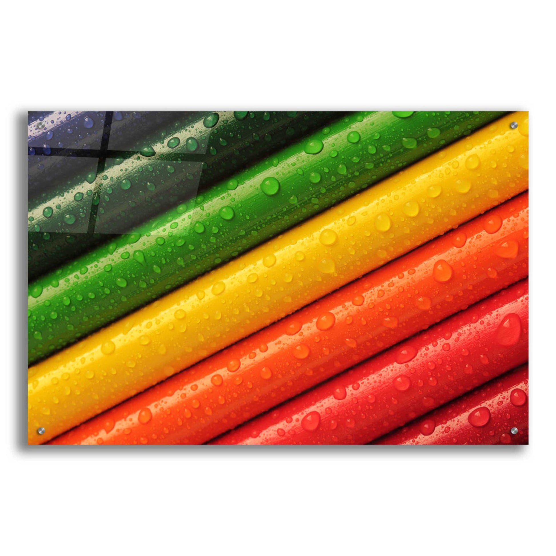 Epic Art 'Pencil Rainbow' by Epic Portfolio, Acrylic Glass Wall Art,36x24