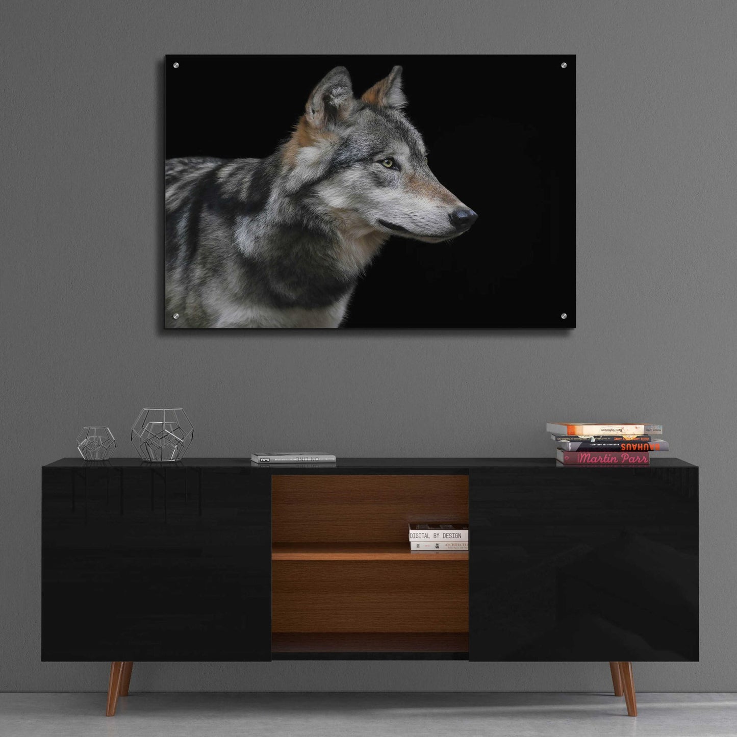 Epic Art 'Wolf' by Epic Portfolio, Acrylic Glass Wall Art,36x24