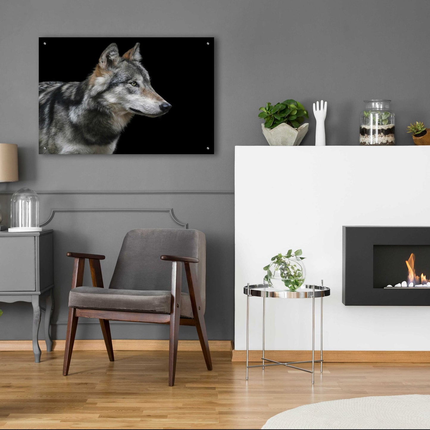 Epic Art 'Wolf' by Epic Portfolio, Acrylic Glass Wall Art,36x24