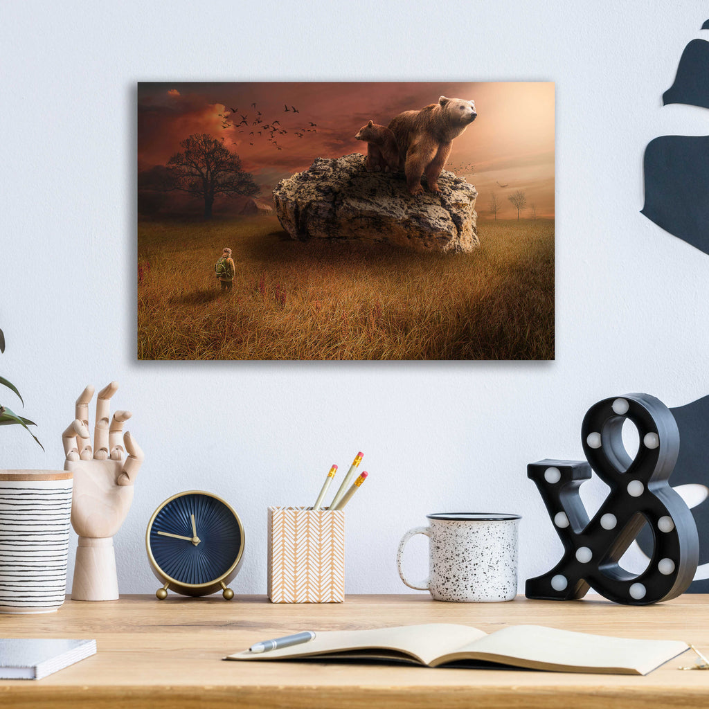 Epic Art 'Bear With Me' by Alan, Acrylic Glass Wall Art,16x12