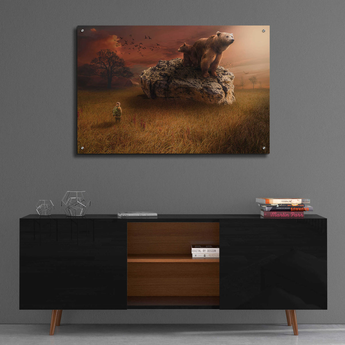 Epic Art 'Bear With Me' by Alan, Acrylic Glass Wall Art,36x24