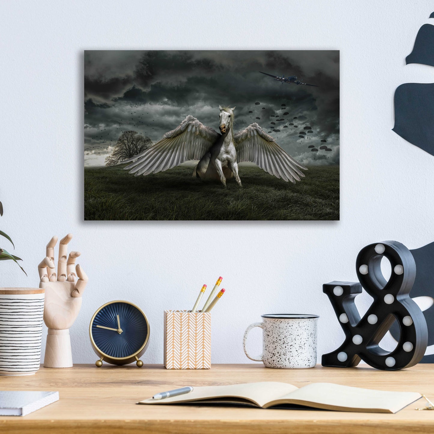 Epic Art 'Pegasus Rising' by Alan, Acrylic Glass Wall Art,16x12