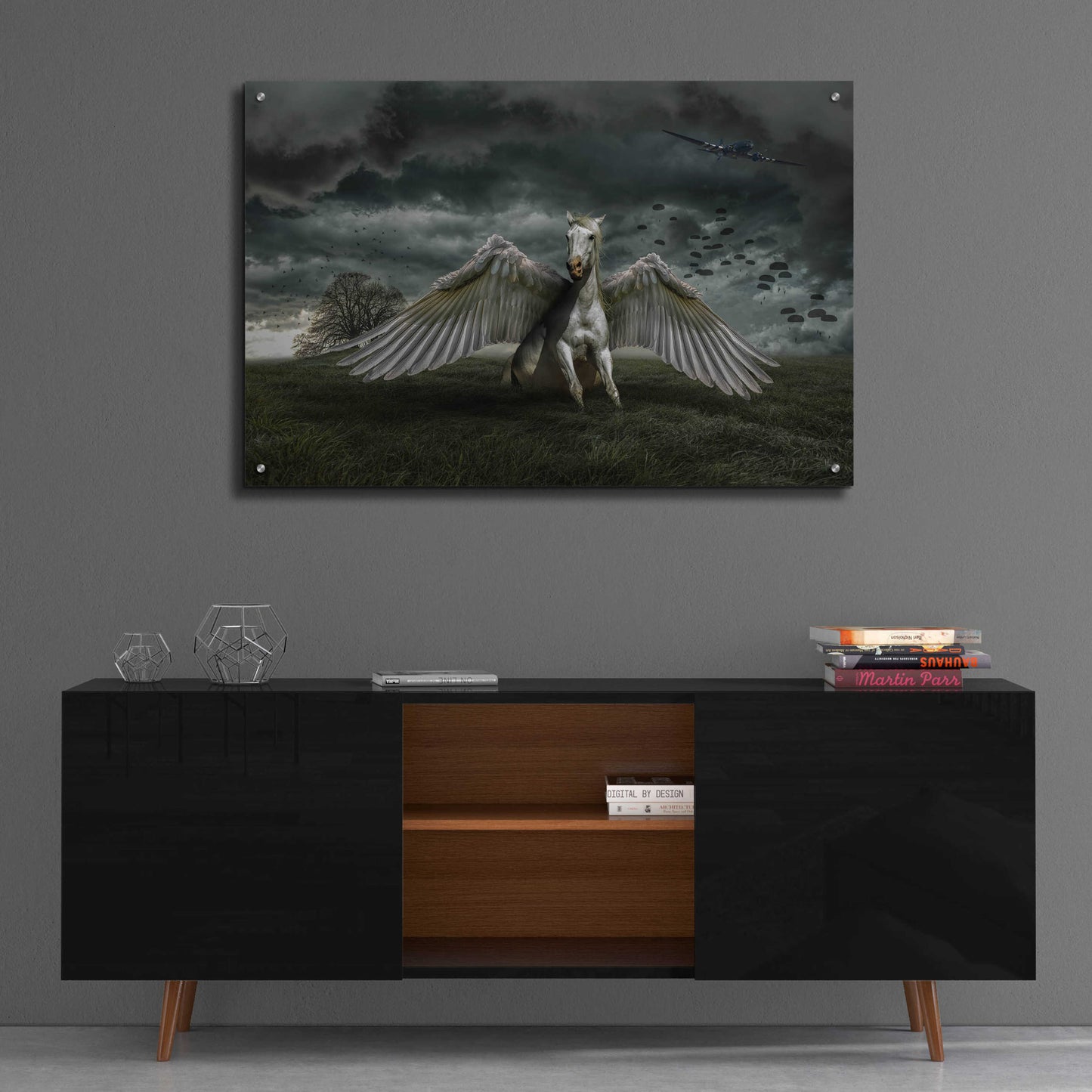 Epic Art 'Pegasus Rising' by Alan, Acrylic Glass Wall Art,36x24