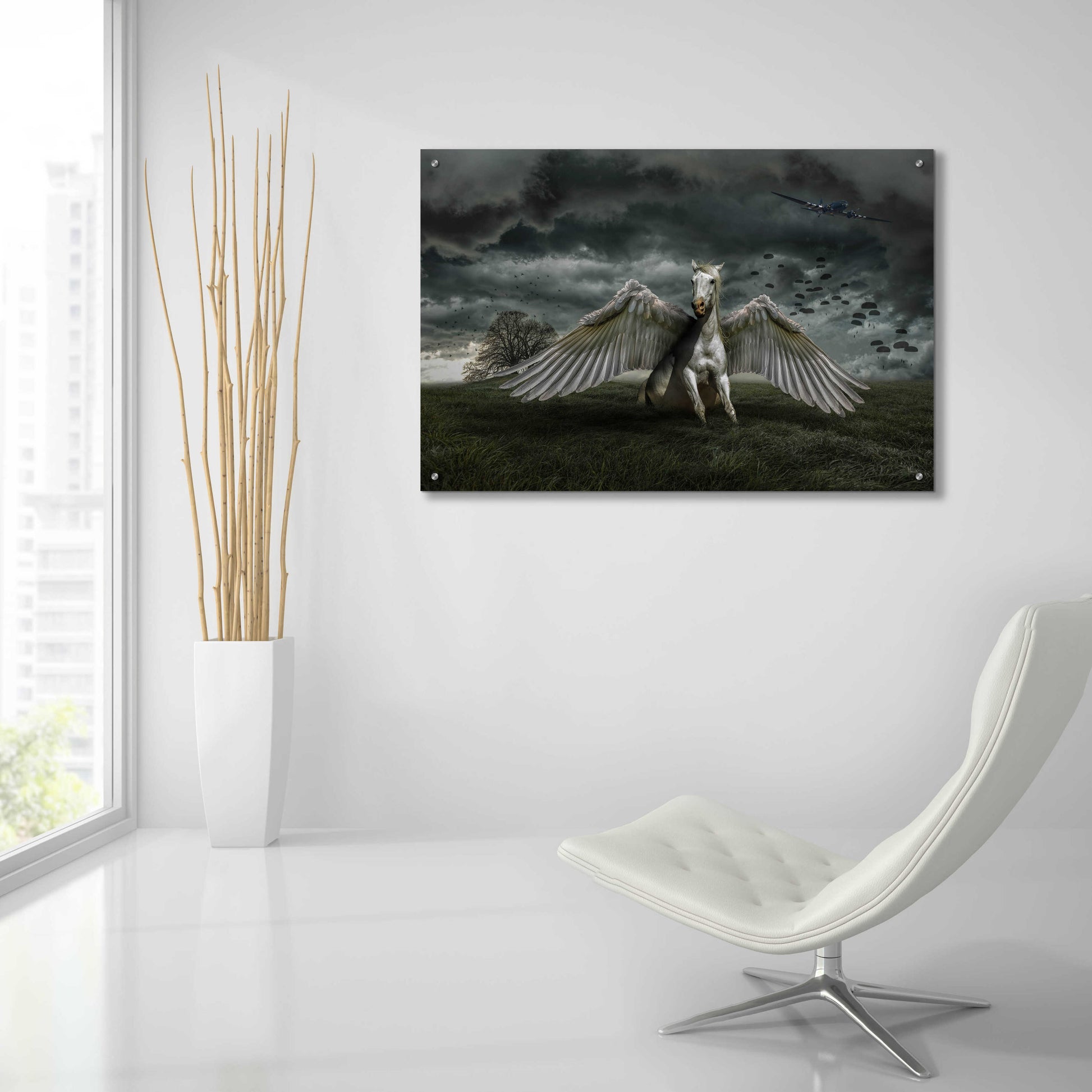 Epic Art 'Pegasus Rising' by Alan, Acrylic Glass Wall Art,36x24