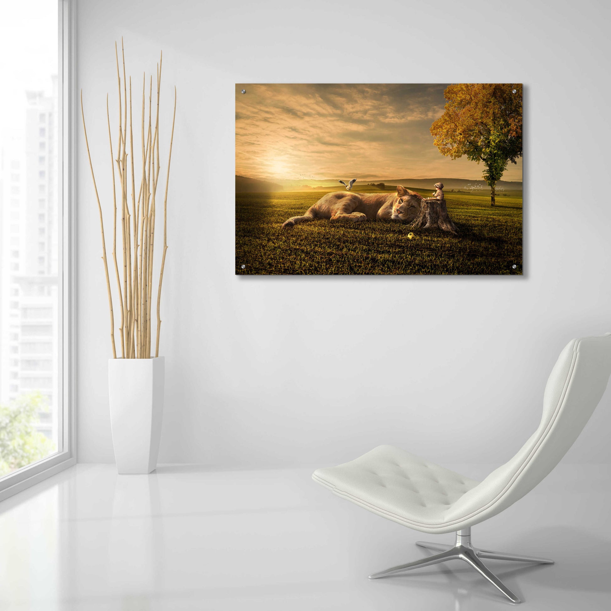 Epic Art 'Sunset Sleeping' by Alan, Acrylic Glass Wall Art,36x24