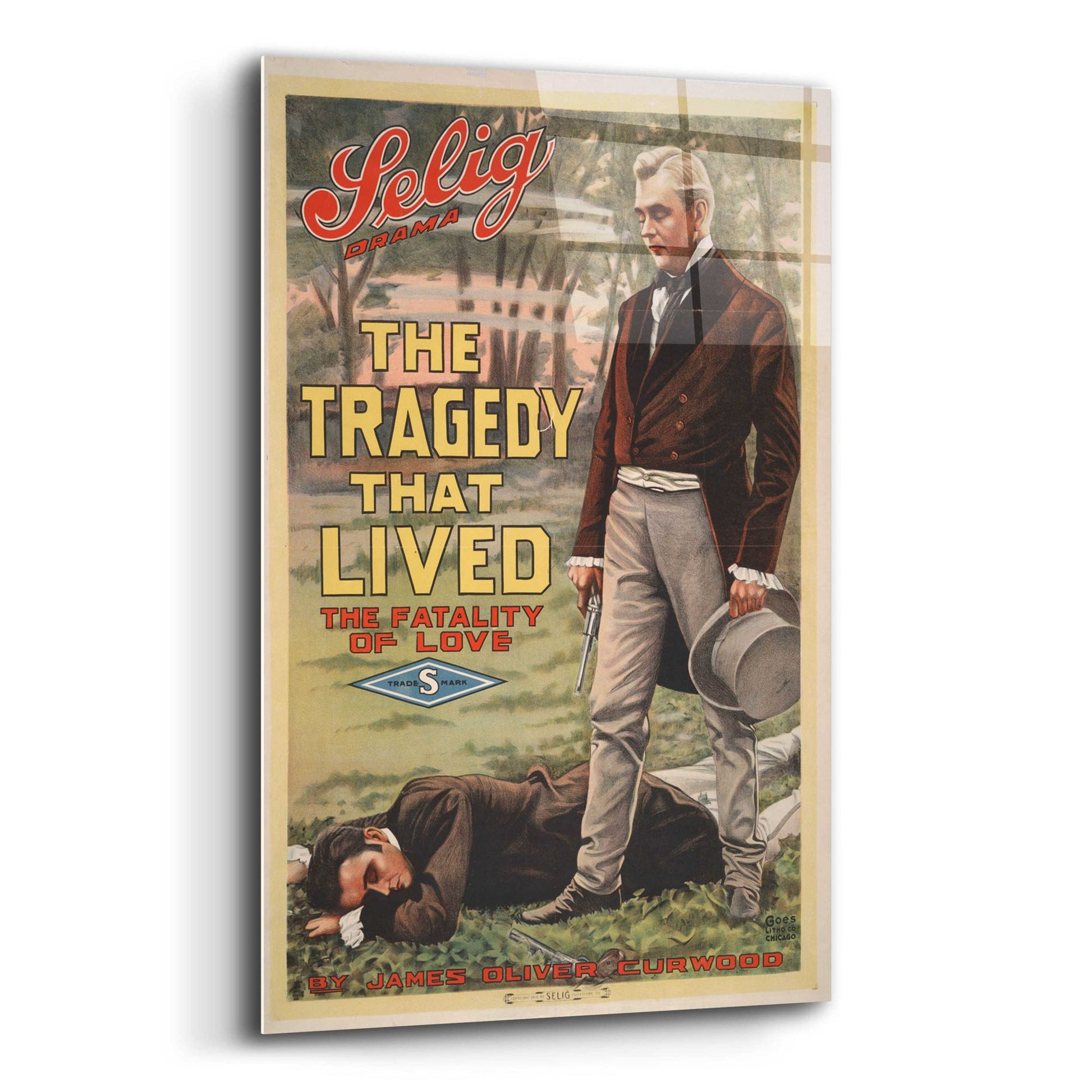 Epic Art 'The Tragedy That Lived The Fatality Of Love (1914)' by Epic Portfolio, Acrylic Glass Wall Art,12x16