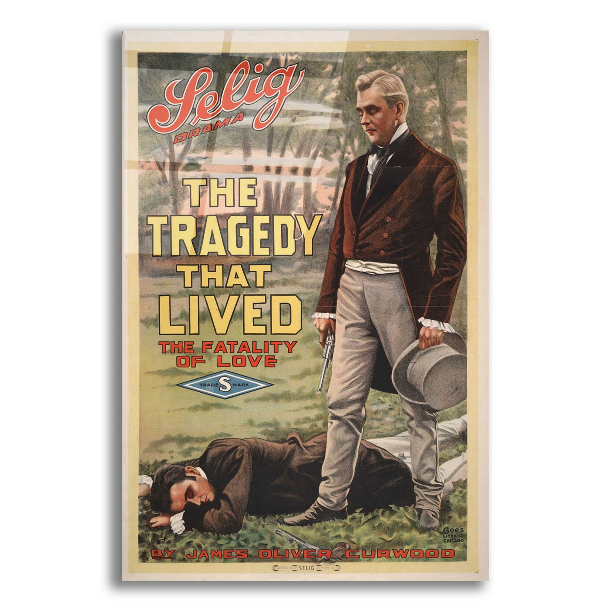 Epic Art 'The Tragedy That Lived The Fatality Of Love (1914)' by Epic Portfolio, Acrylic Glass Wall Art,12x16