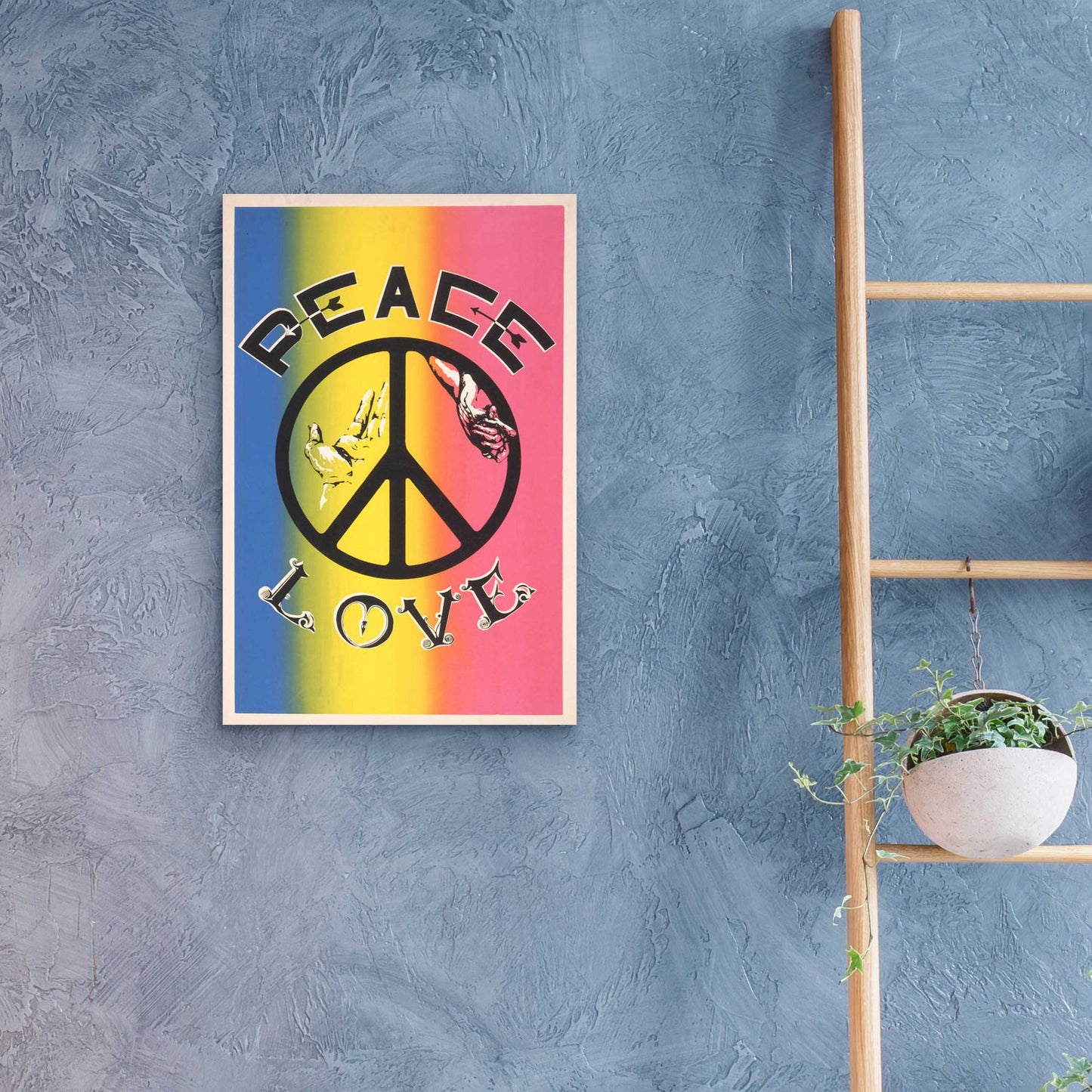 Epic Art 'Peace, Love' by Epic Portfolio, Acrylic Glass Wall Art,16x24