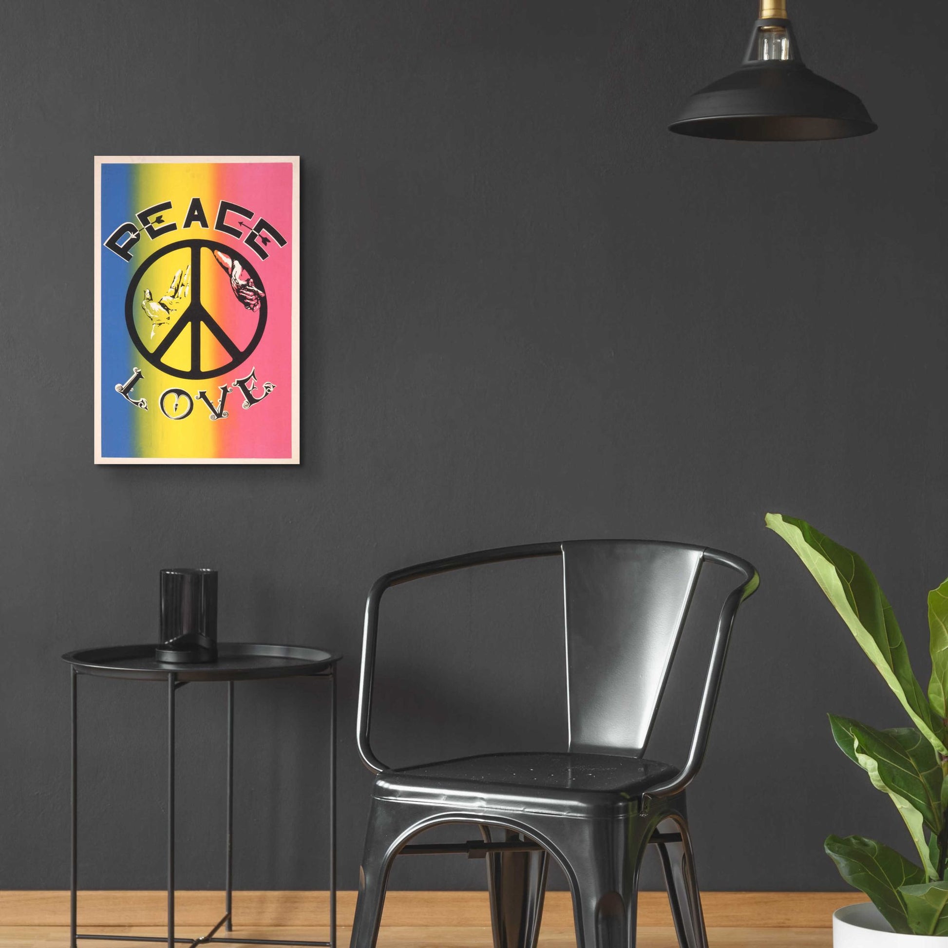 Epic Art 'Peace, Love' by Epic Portfolio, Acrylic Glass Wall Art,16x24