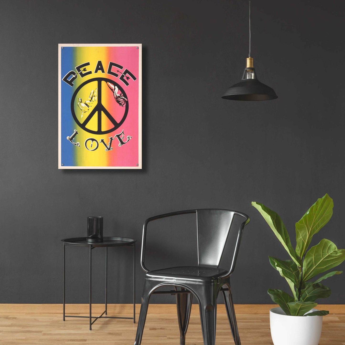 Epic Art 'Peace, Love' by Epic Portfolio, Acrylic Glass Wall Art,24x36