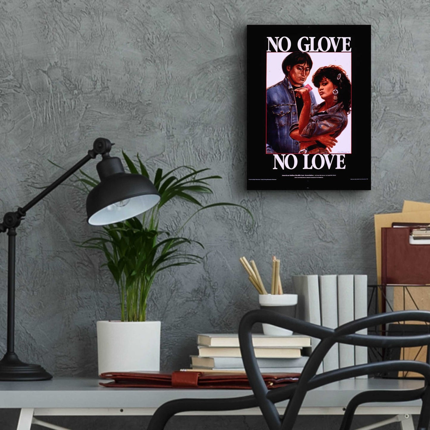 Epic Art 'No Glove No Love' by Epic Portfolio, Acrylic Glass Wall Art,12x16