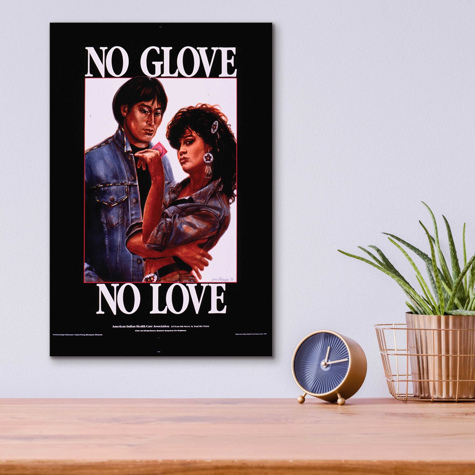 Epic Art 'No Glove No Love' by Epic Portfolio, Acrylic Glass Wall Art,12x16