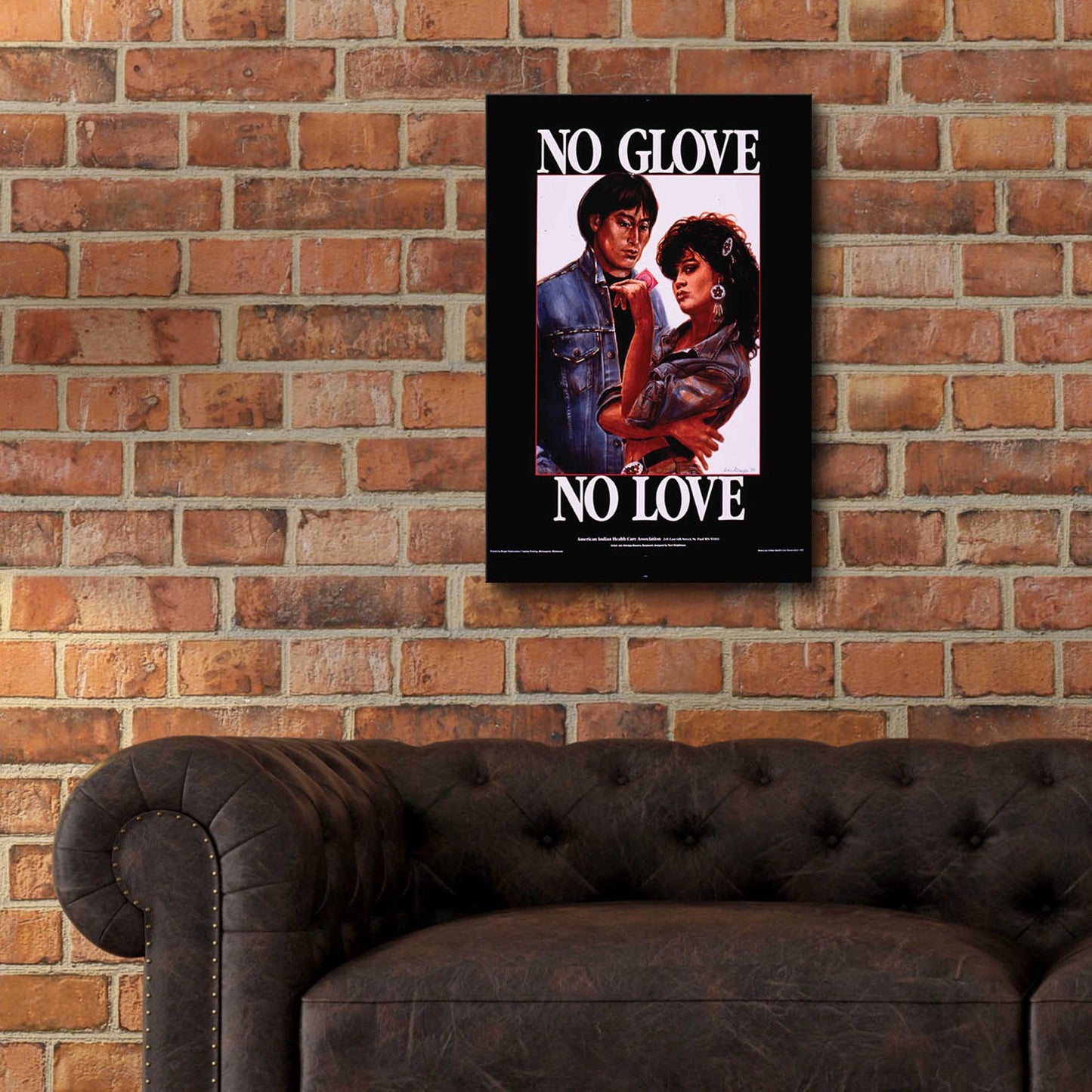 Epic Art 'No Glove No Love' by Epic Portfolio, Acrylic Glass Wall Art,16x24