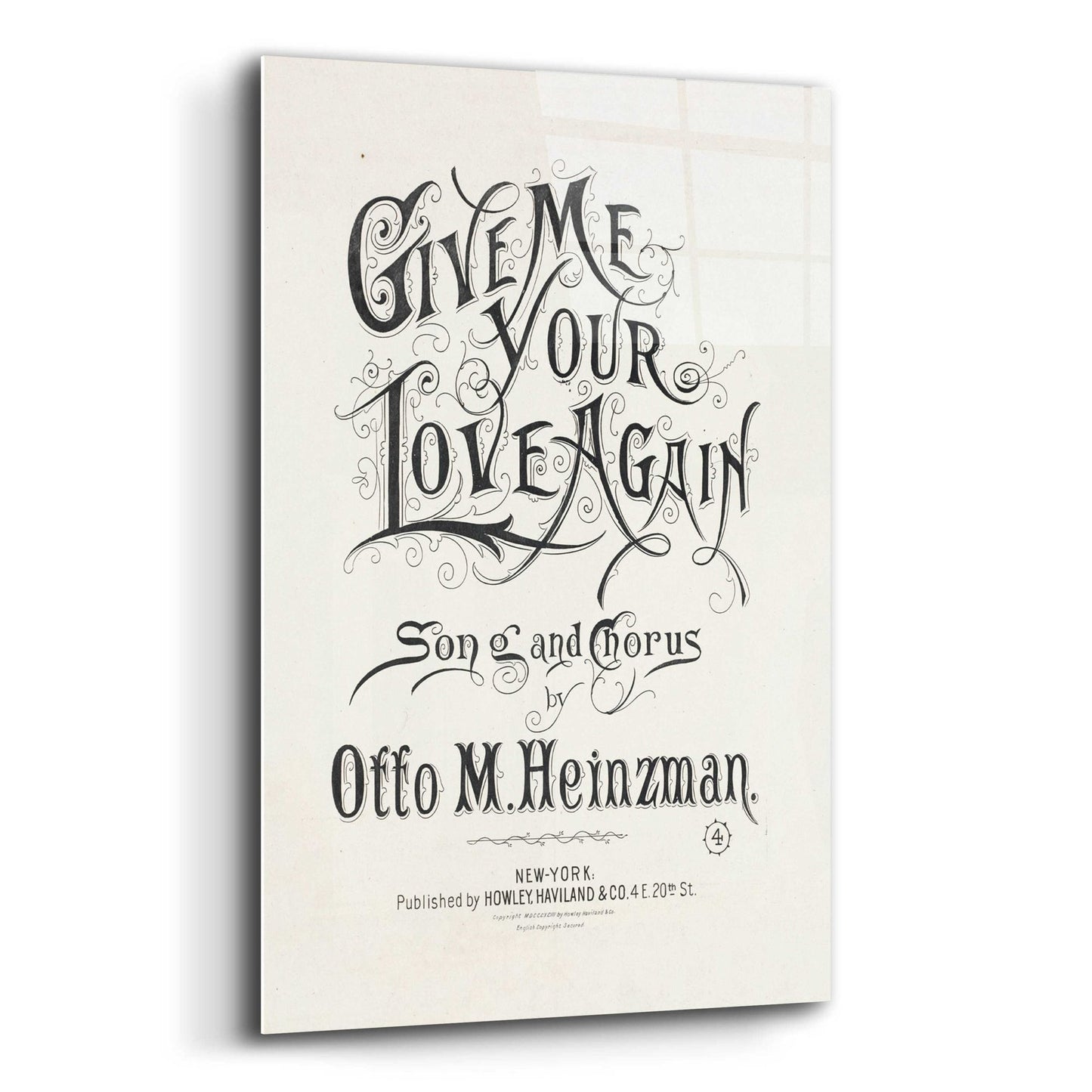 Epic Art 'Give Me Your Love Again (1893)' by Epic Portfolio, Acrylic Glass Wall Art,12x16