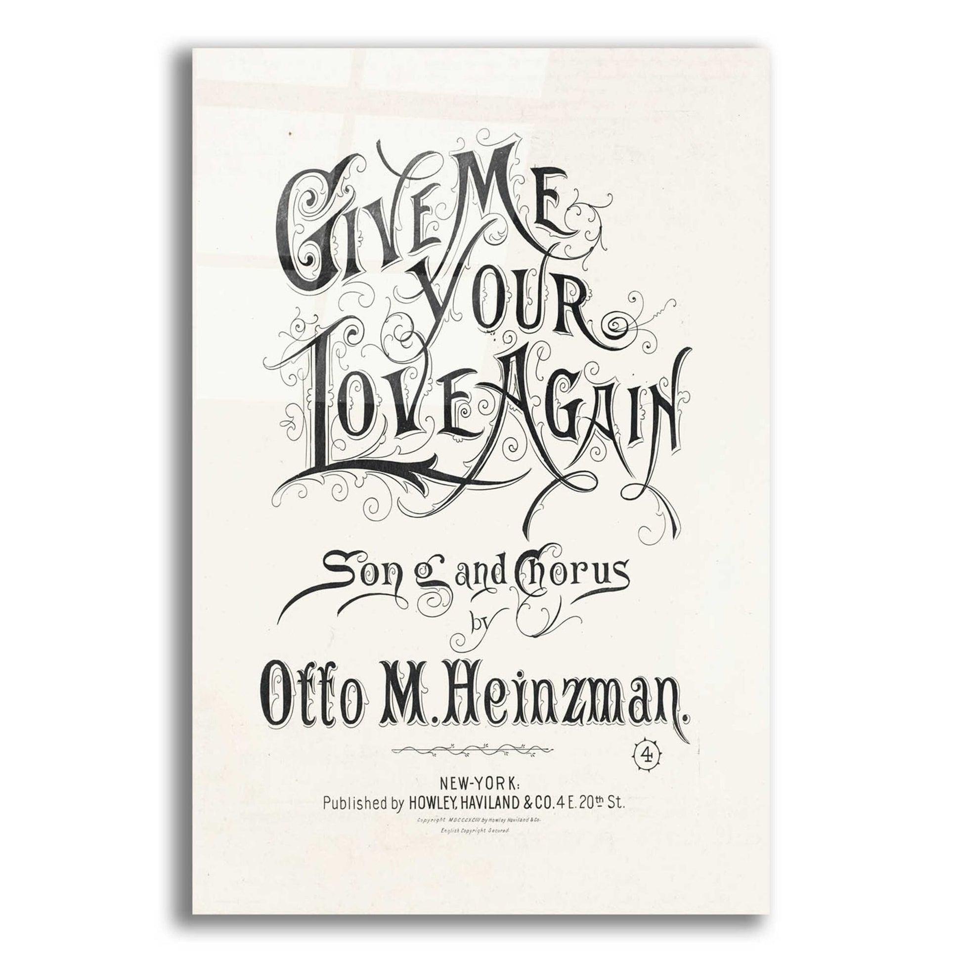 Epic Art 'Give Me Your Love Again (1893)' by Epic Portfolio, Acrylic Glass Wall Art,12x16