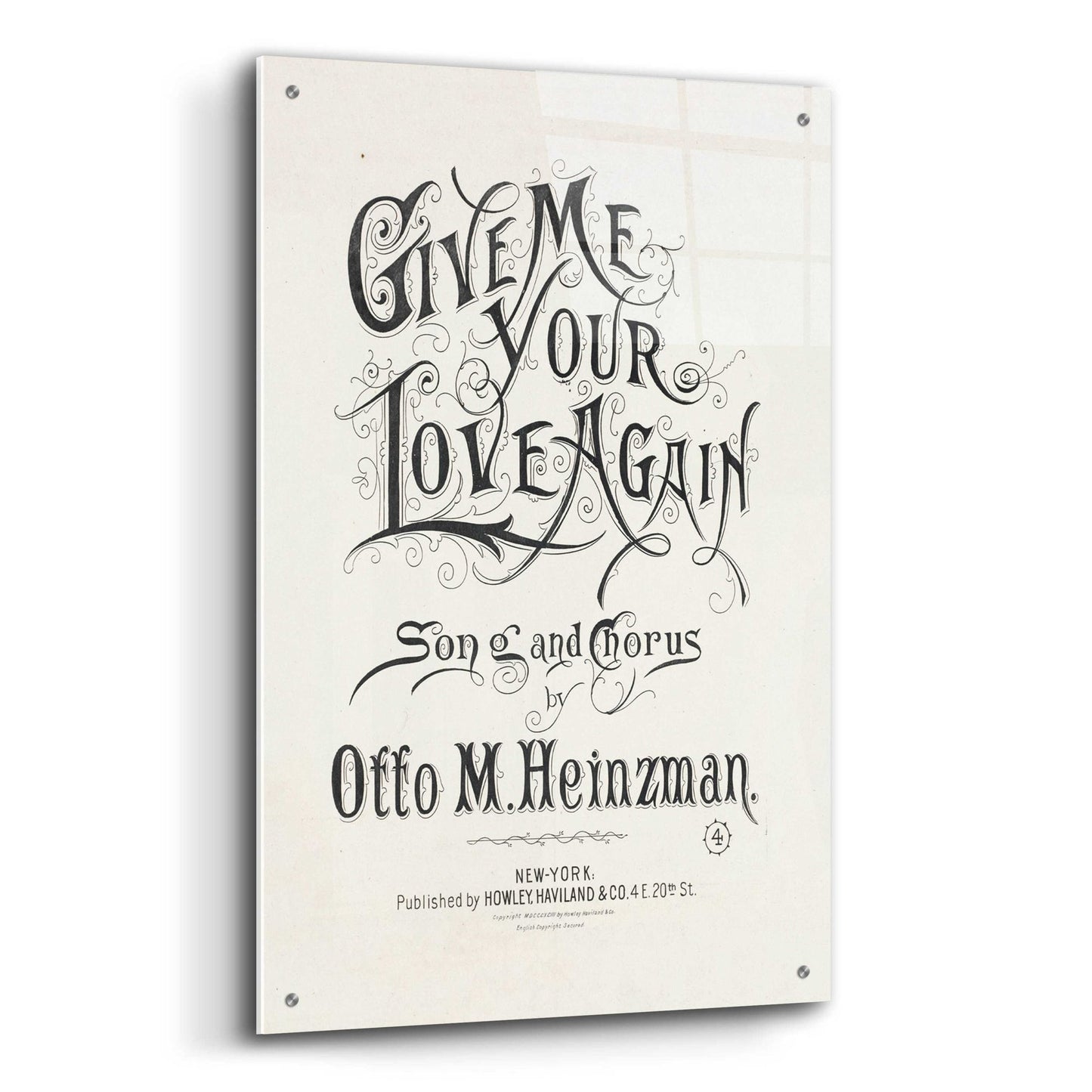 Epic Art 'Give Me Your Love Again (1893)' by Epic Portfolio, Acrylic Glass Wall Art,24x36