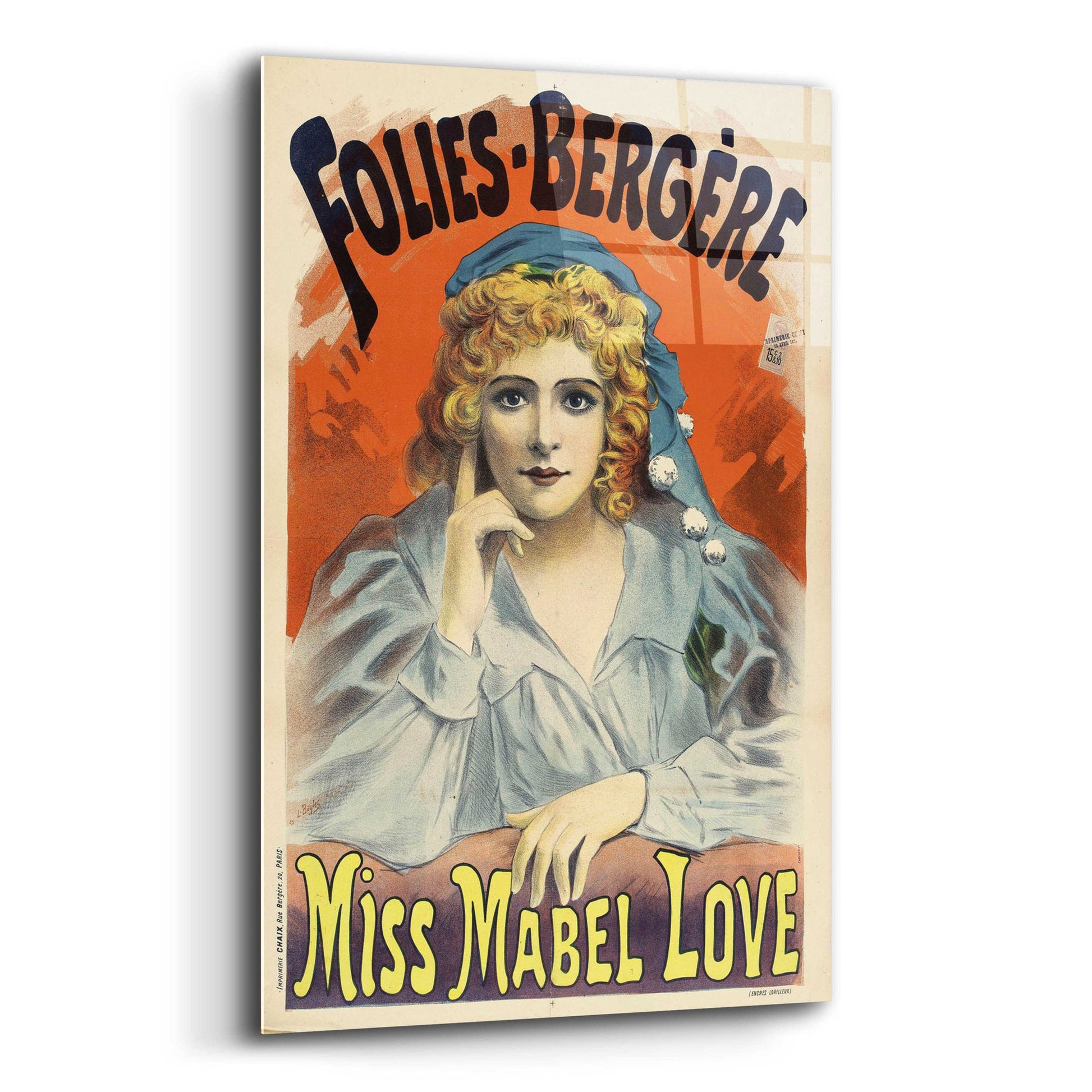 Epic Art 'Folies-Bergere,Miss Mabel Love (1895)' by Epic Portfolio, Acrylic Glass Wall Art,12x16