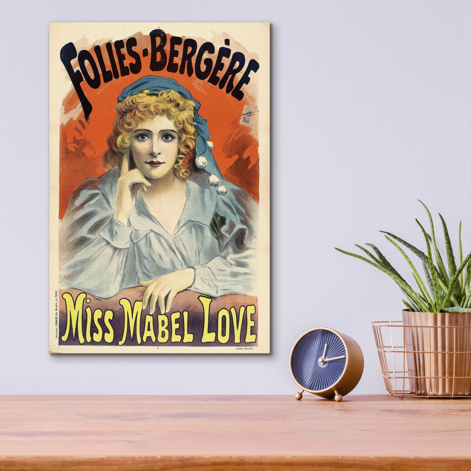 Epic Art 'Folies-Bergere,Miss Mabel Love (1895)' by Epic Portfolio, Acrylic Glass Wall Art,12x16