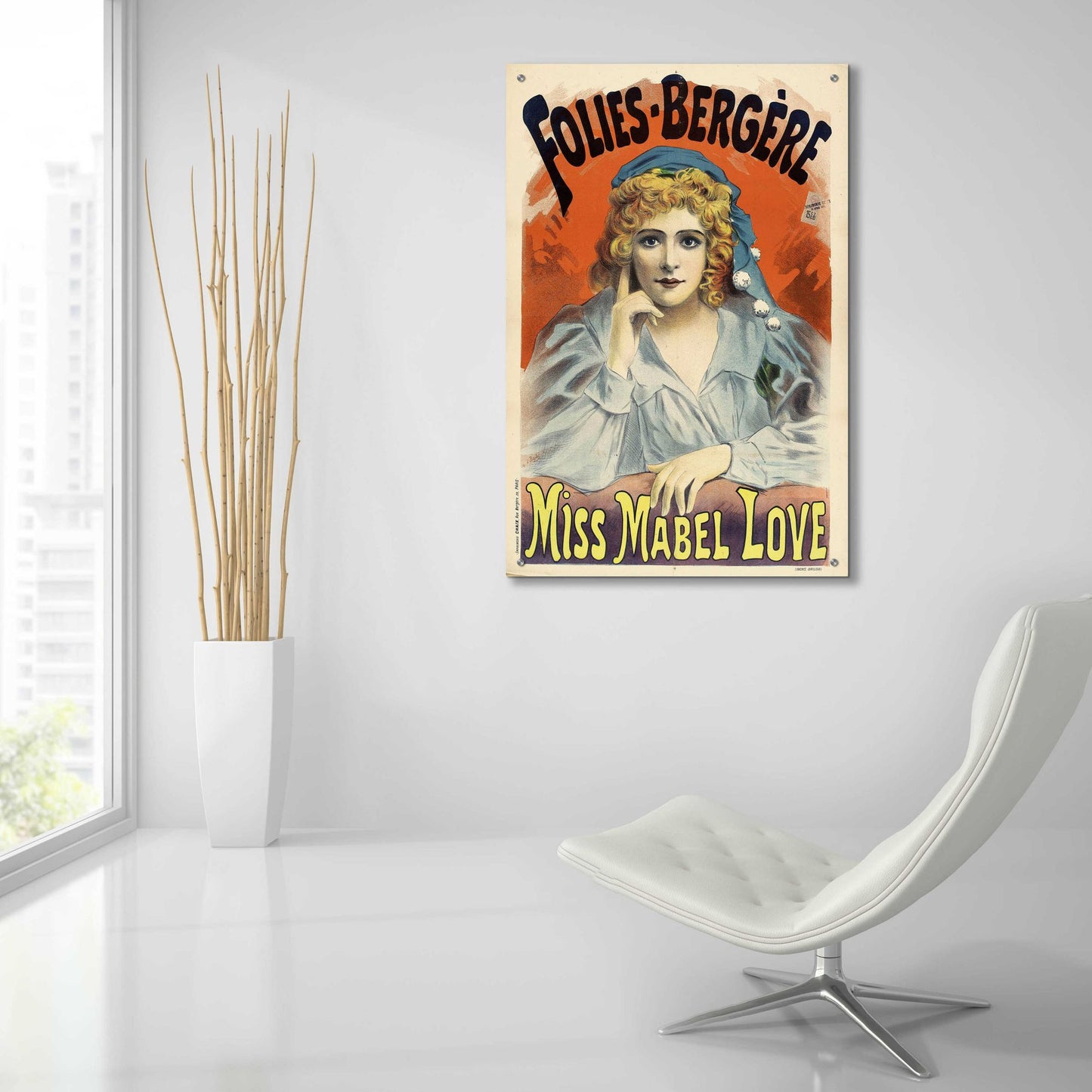 Epic Art 'Folies-Bergere,Miss Mabel Love (1895)' by Epic Portfolio, Acrylic Glass Wall Art,24x36