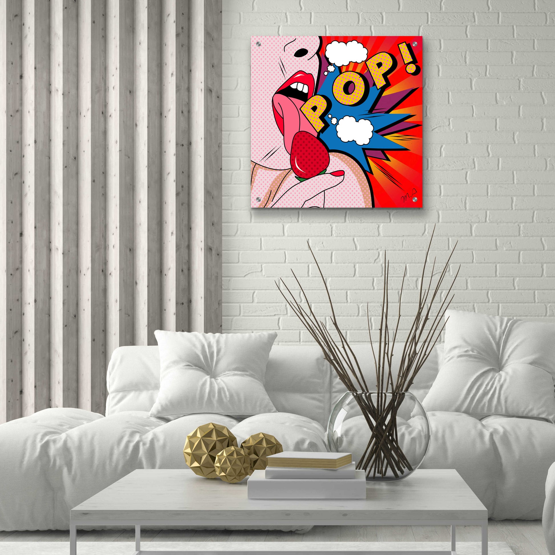 Epic Art 'Pop' by Mark Ashkenazi, Acrylic Glass Wall Art,24x24