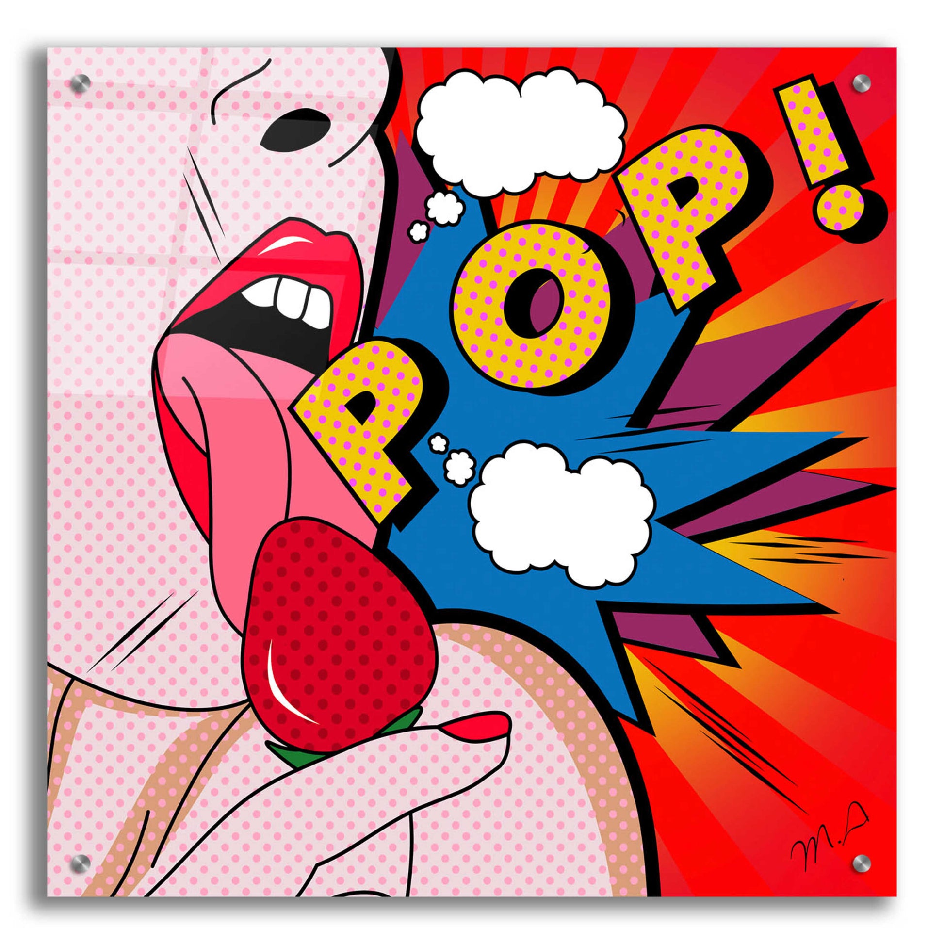 Epic Art 'Pop' by Mark Ashkenazi, Acrylic Glass Wall Art,24x24