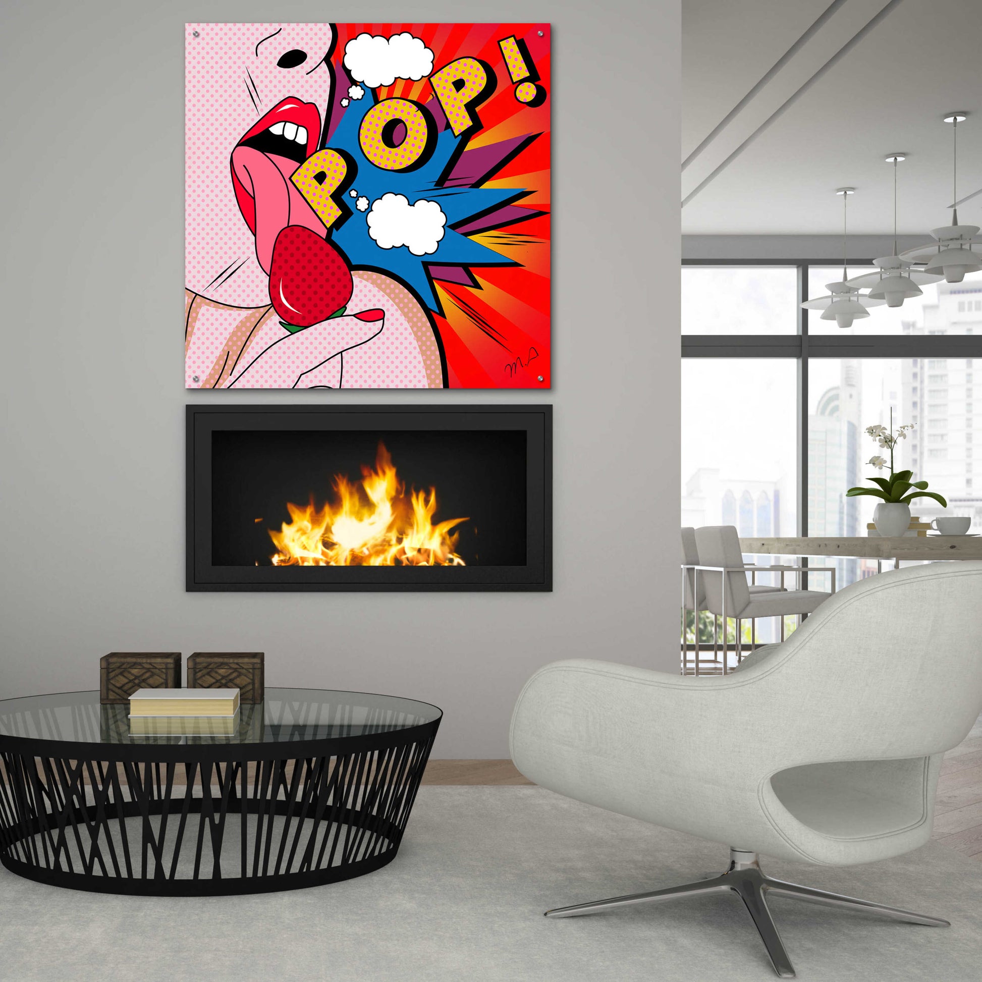 Epic Art 'Pop' by Mark Ashkenazi, Acrylic Glass Wall Art,36x36