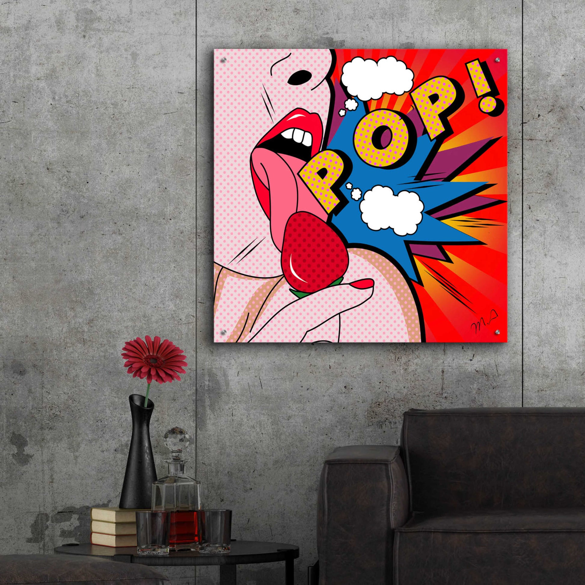 Epic Art 'Pop' by Mark Ashkenazi, Acrylic Glass Wall Art,36x36