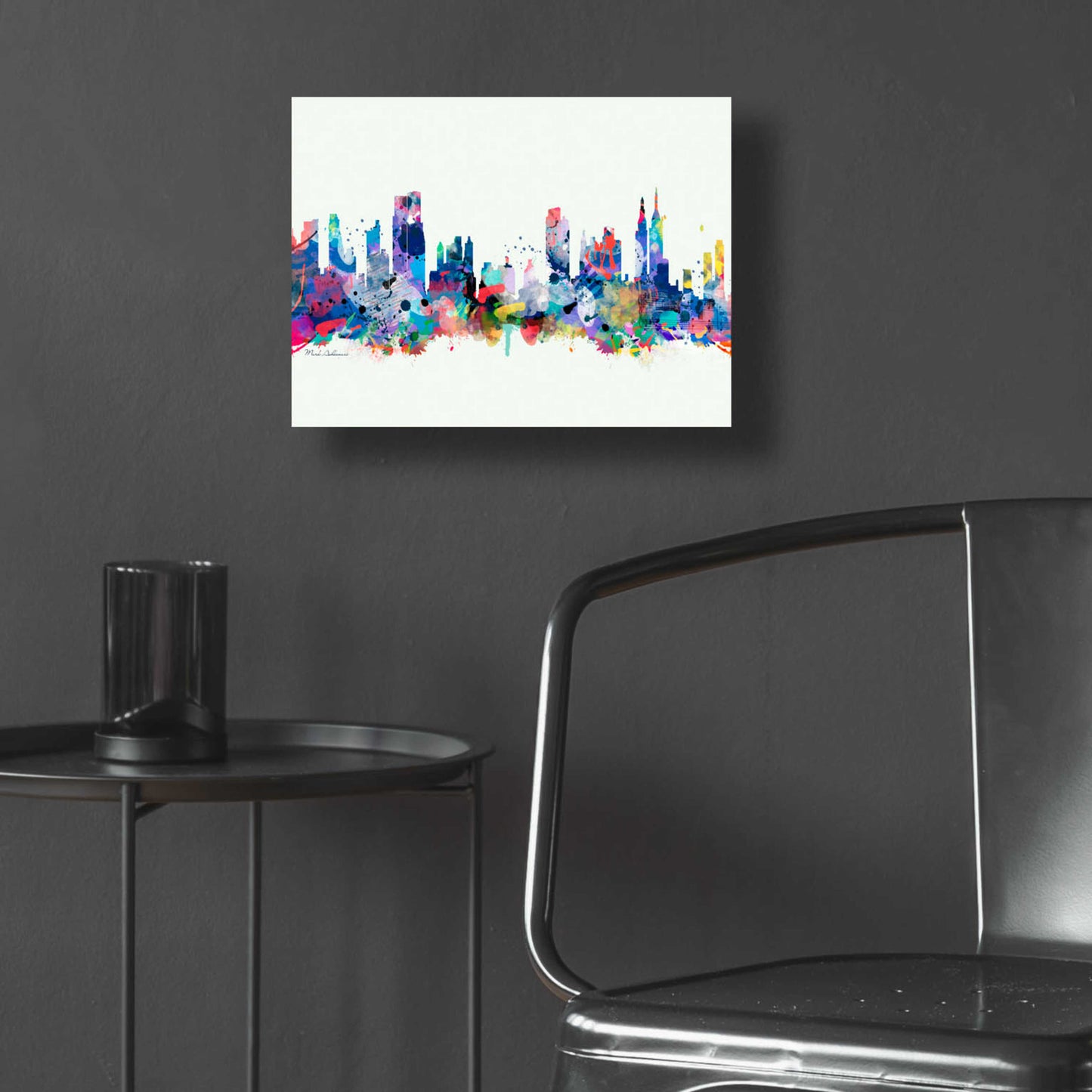 Epic Art 'New York Mark 3' by Mark Ashkenazi, Acrylic Glass Wall Art,16x12