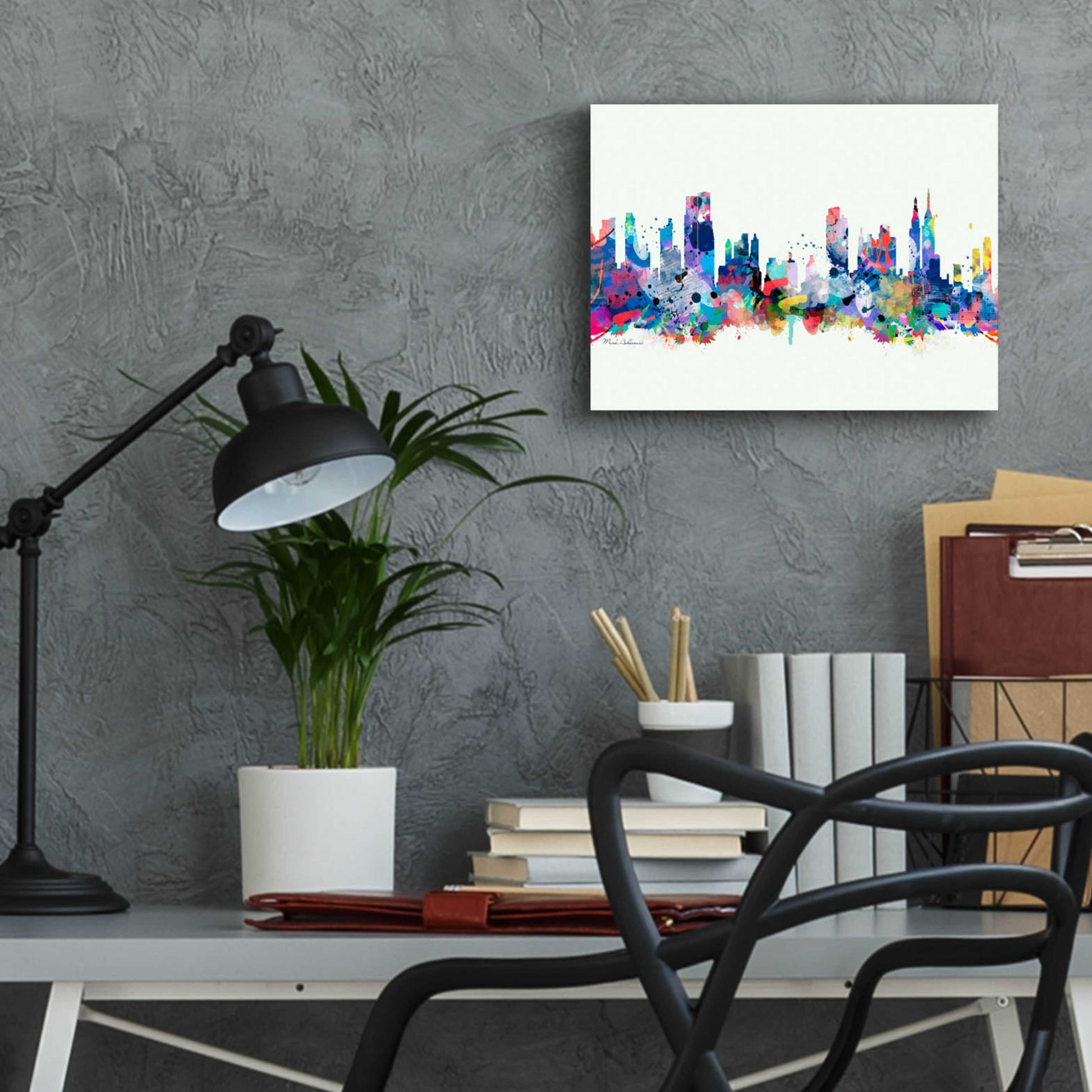 Epic Art 'New York Mark 3' by Mark Ashkenazi, Acrylic Glass Wall Art,16x12