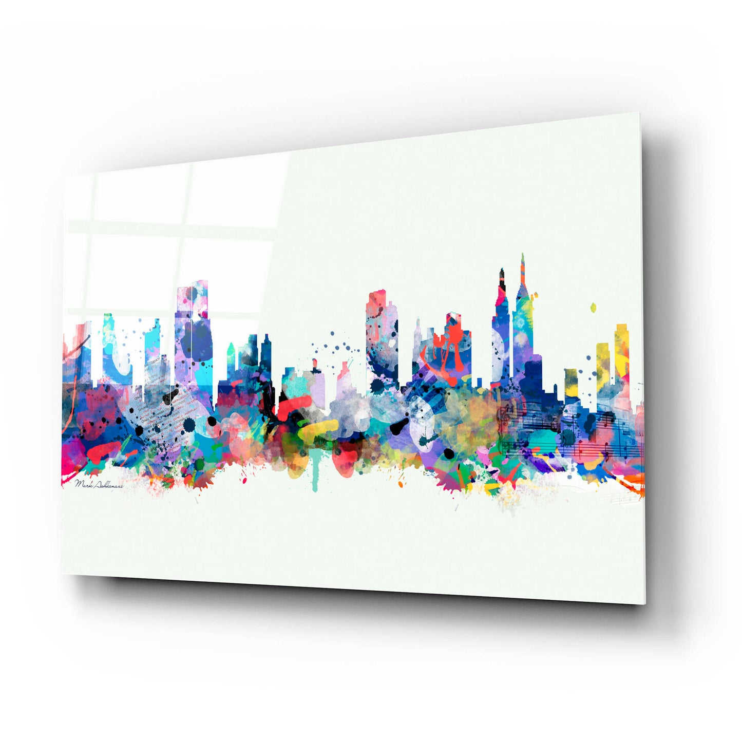 Epic Art 'New York Mark 3' by Mark Ashkenazi, Acrylic Glass Wall Art,24x16