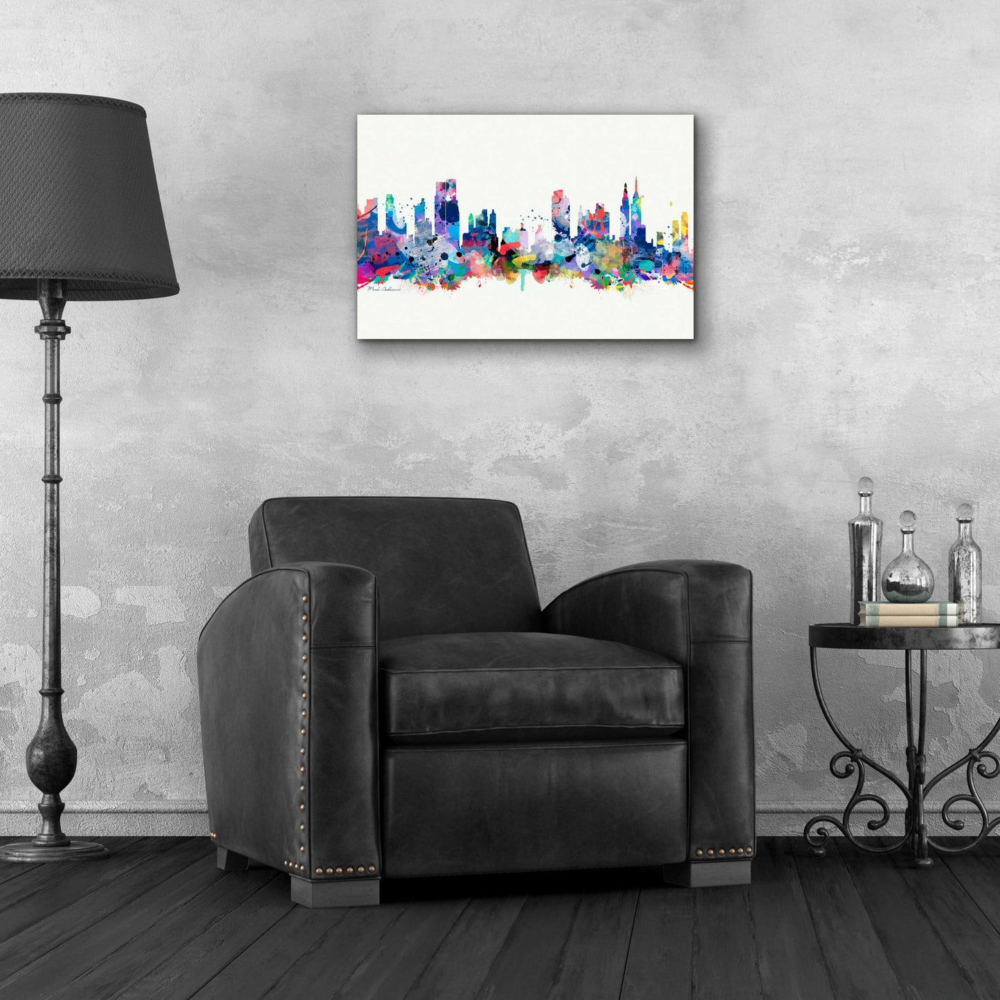 Epic Art 'New York Mark 3' by Mark Ashkenazi, Acrylic Glass Wall Art,24x16