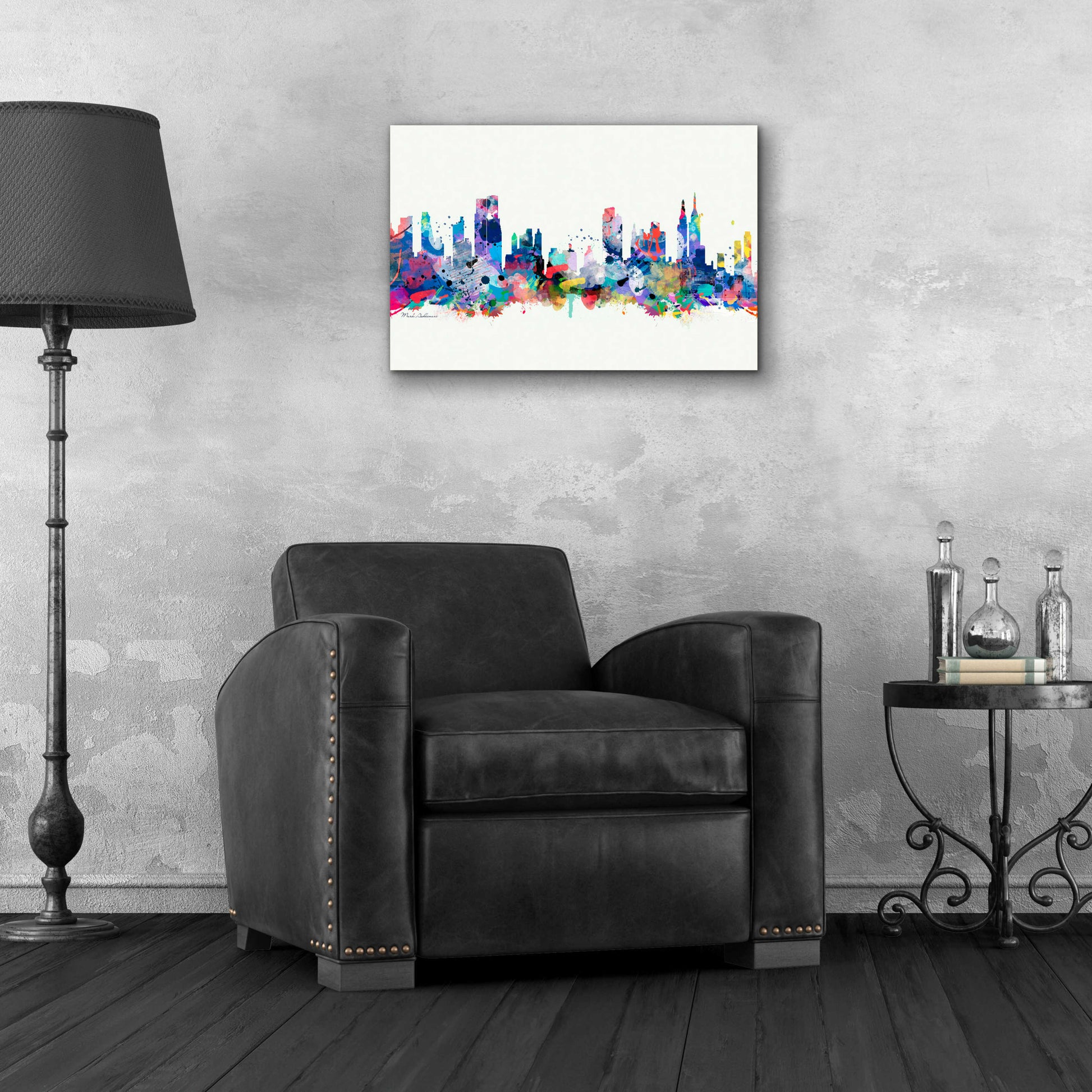 Epic Art 'New York Mark 3' by Mark Ashkenazi, Acrylic Glass Wall Art,24x16