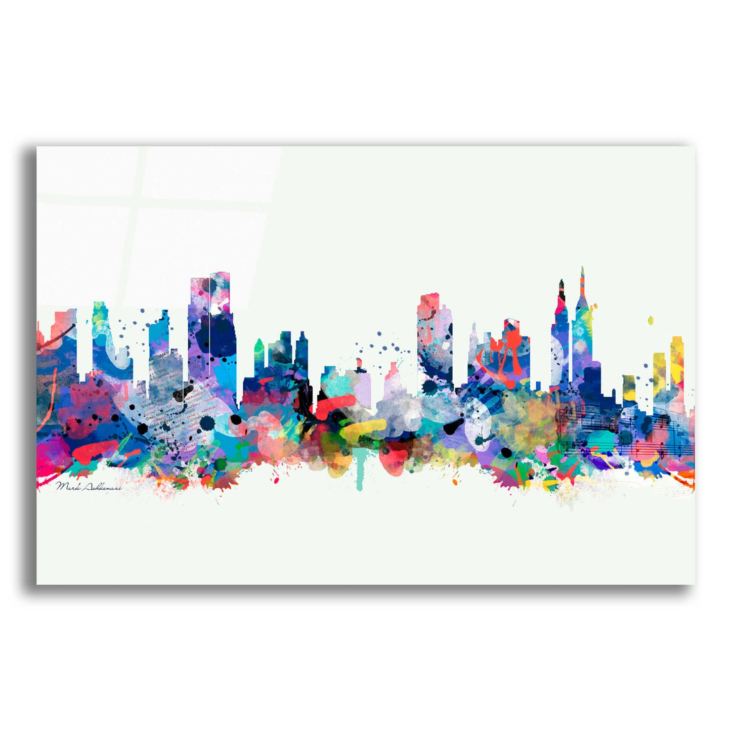 Epic Art 'New York Mark 3' by Mark Ashkenazi, Acrylic Glass Wall Art,24x16