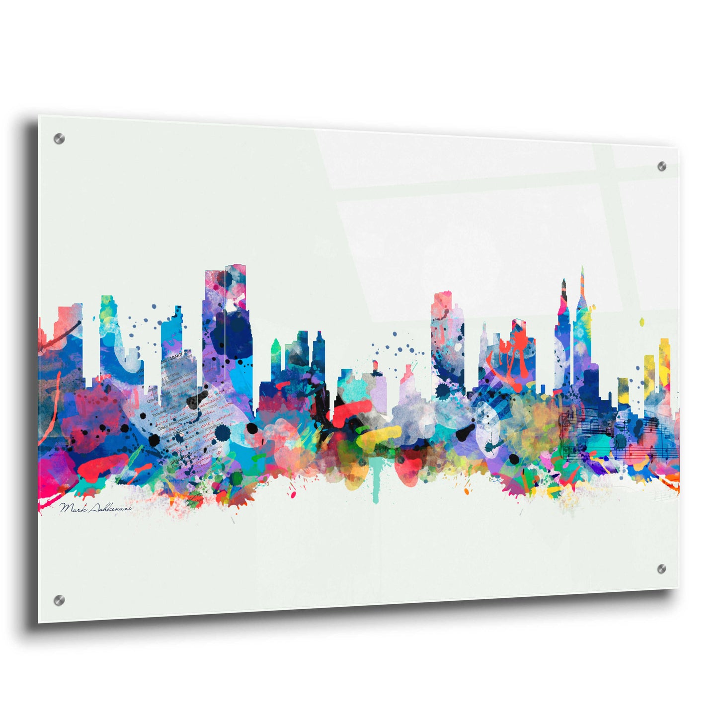 Epic Art 'New York Mark 3' by Mark Ashkenazi, Acrylic Glass Wall Art,36x24