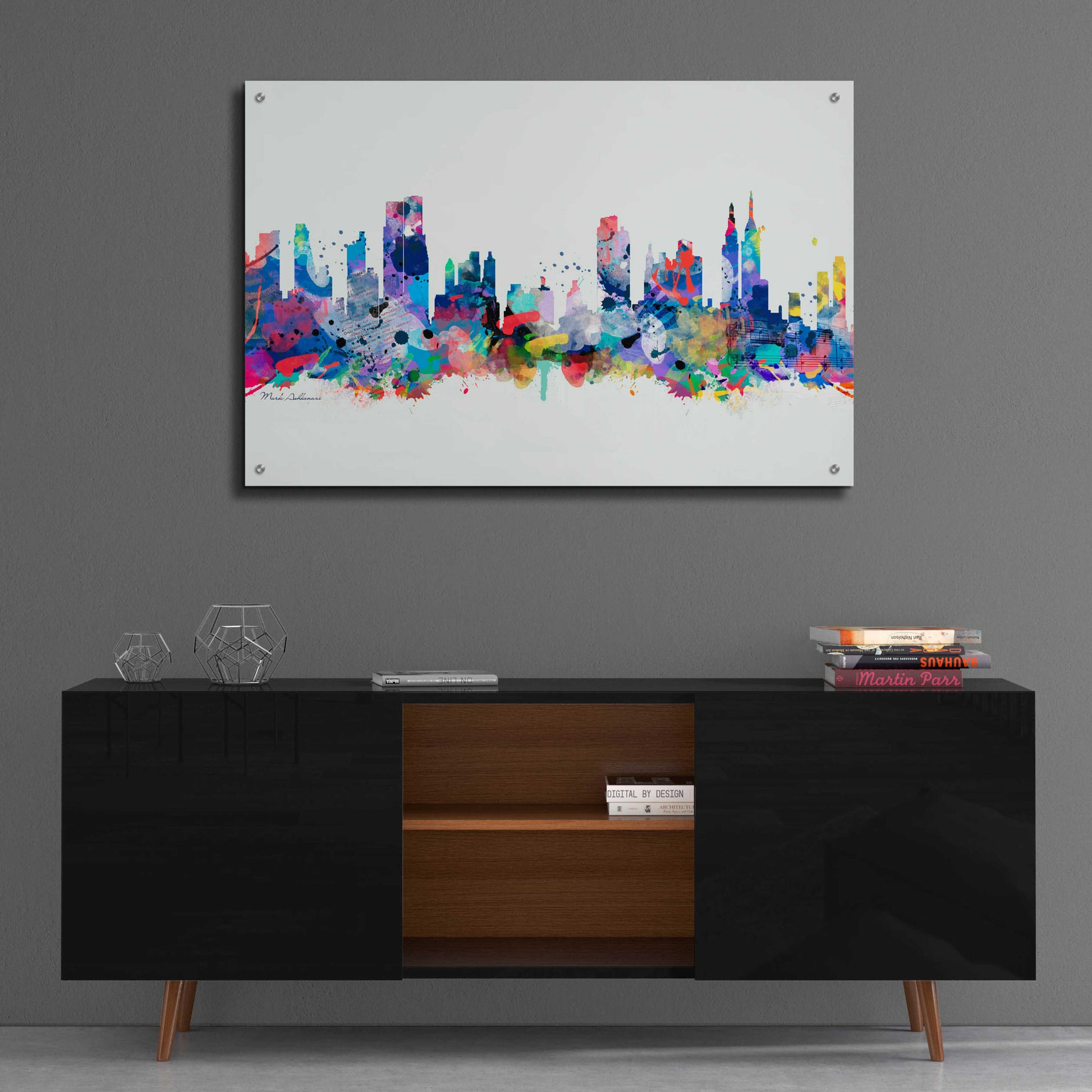 Epic Art 'New York Mark 3' by Mark Ashkenazi, Acrylic Glass Wall Art,36x24