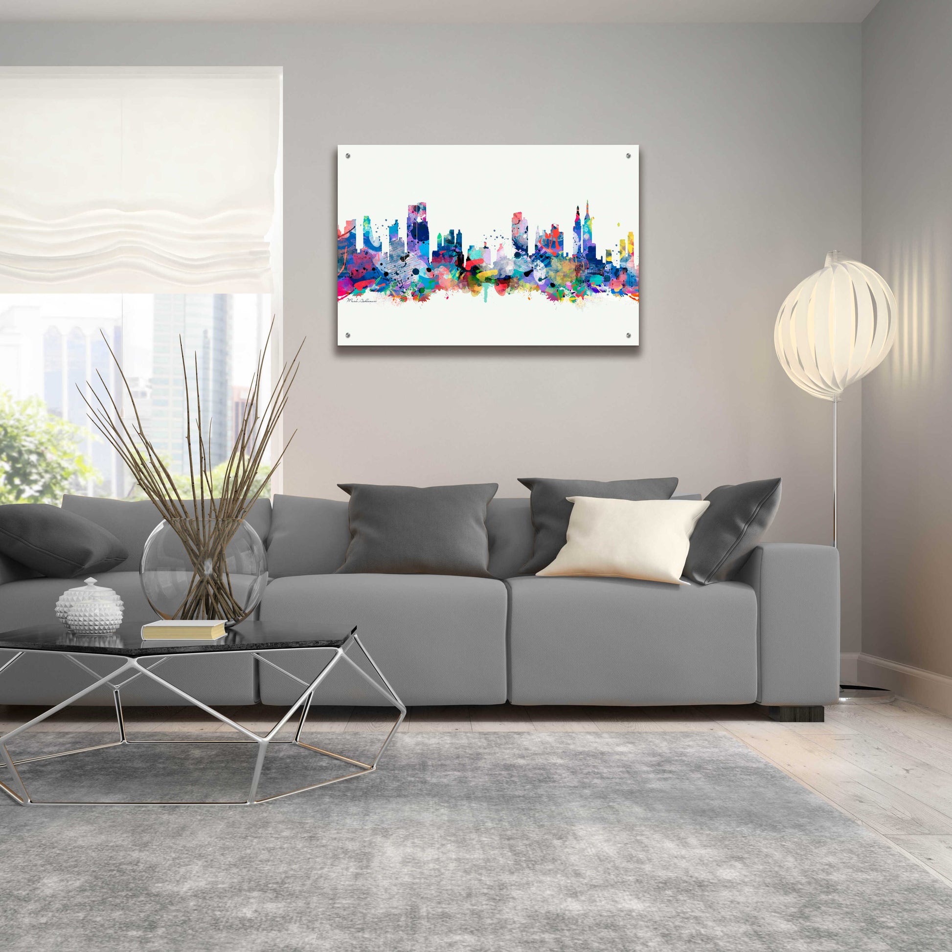 Epic Art 'New York Mark 3' by Mark Ashkenazi, Acrylic Glass Wall Art,36x24