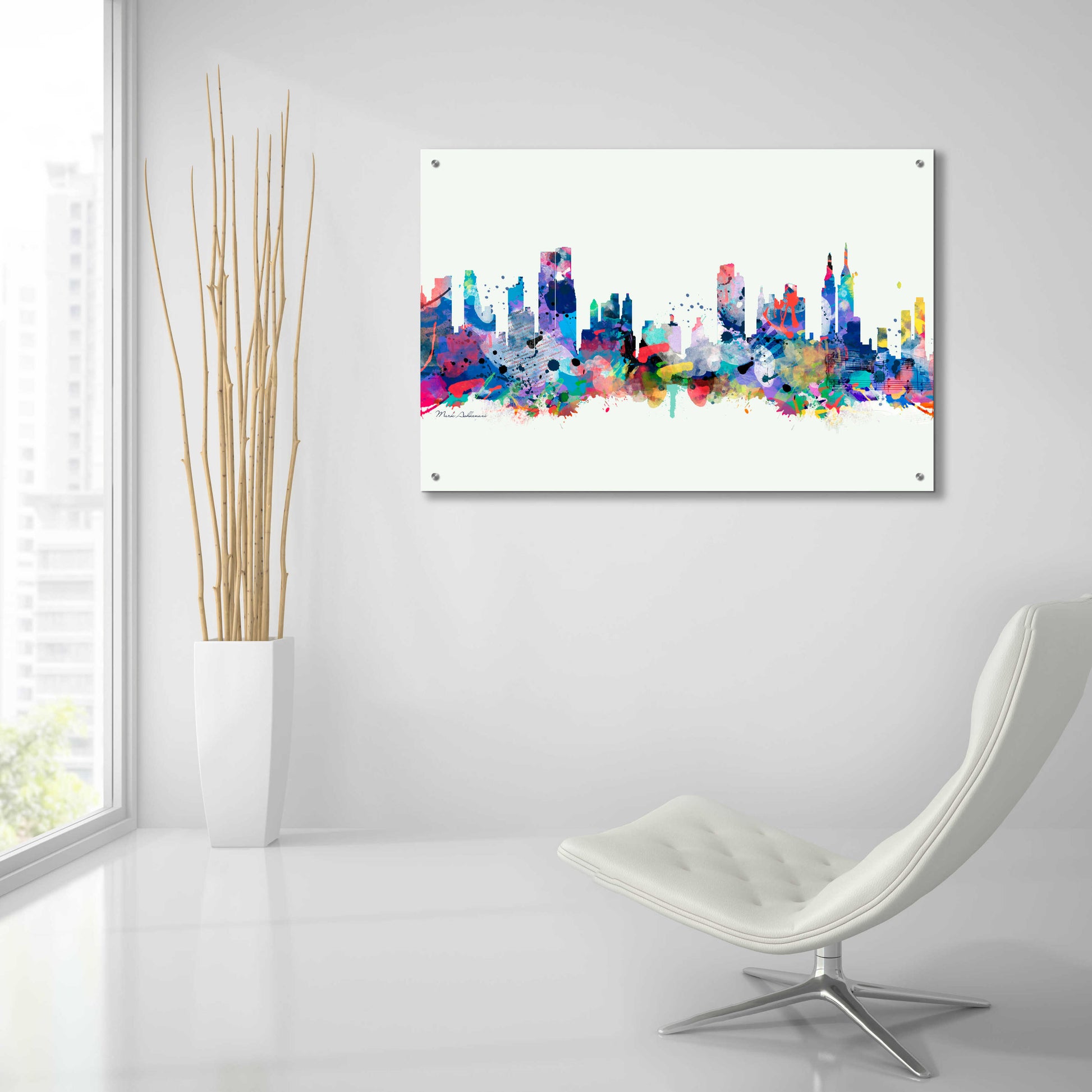 Epic Art 'New York Mark 3' by Mark Ashkenazi, Acrylic Glass Wall Art,36x24