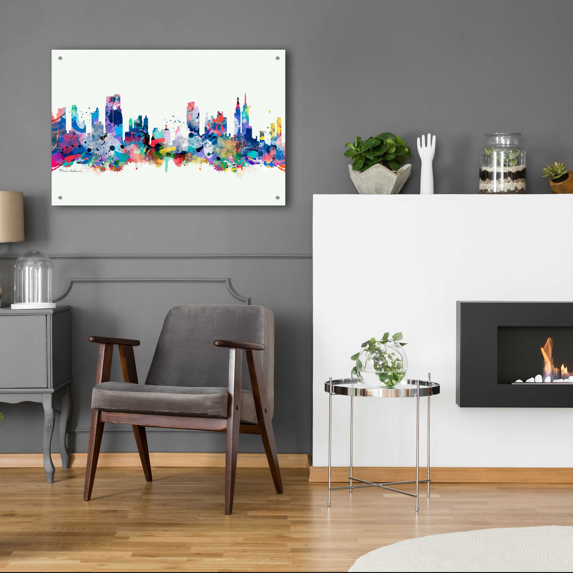 Epic Art 'New York Mark 3' by Mark Ashkenazi, Acrylic Glass Wall Art,36x24