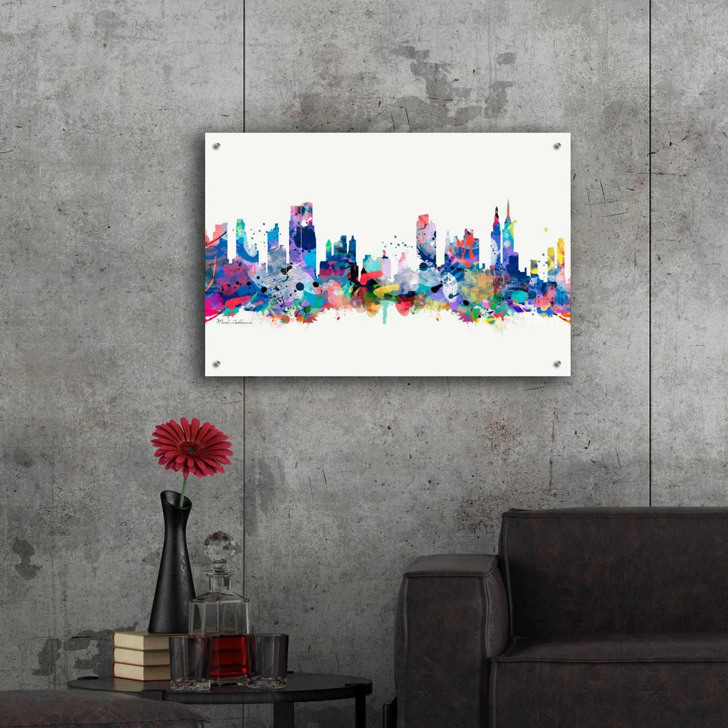 Epic Art 'New York Mark 3' by Mark Ashkenazi, Acrylic Glass Wall Art,36x24