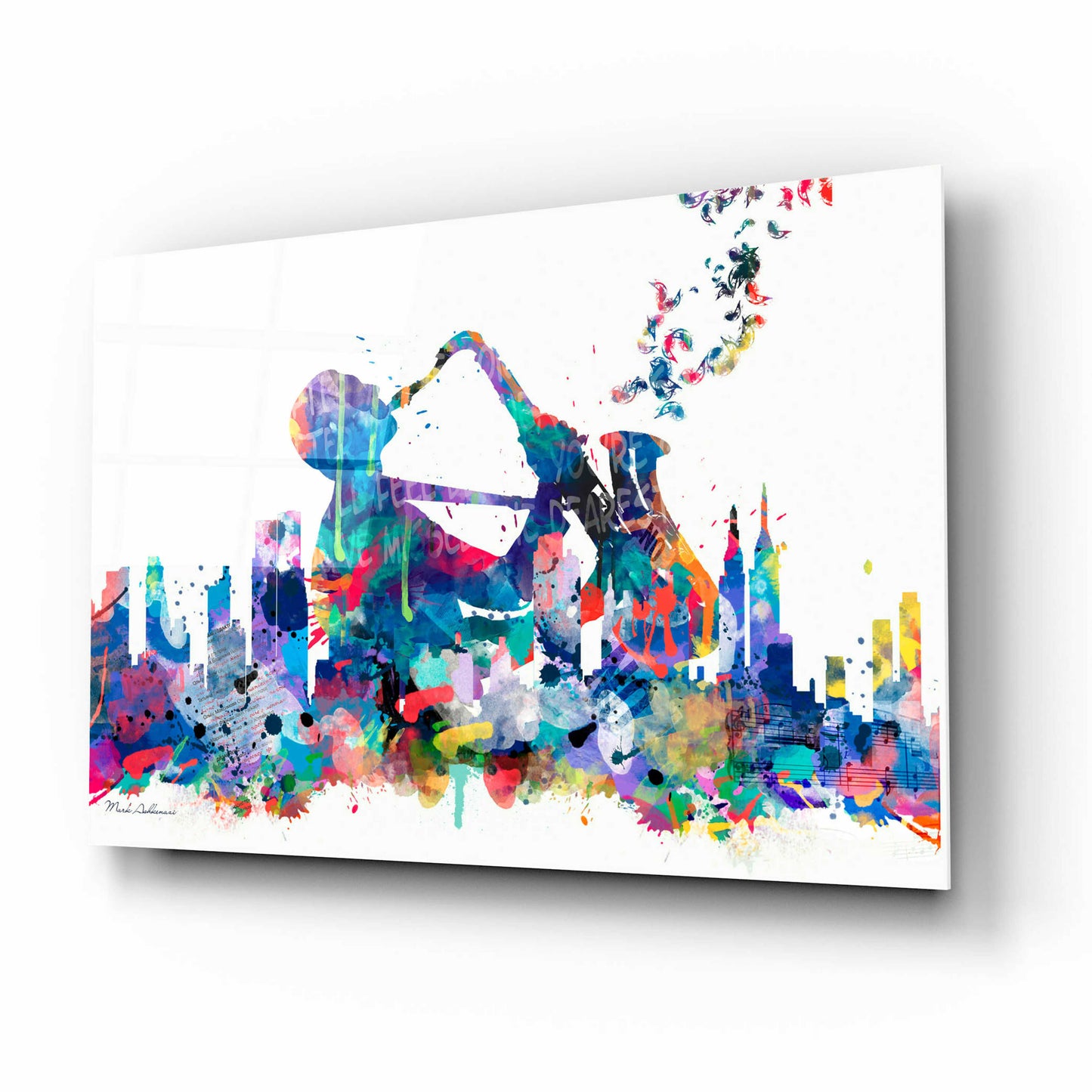 Epic Art 'New York Mark 9' by Mark Ashkenazi, Acrylic Glass Wall Art,16x12