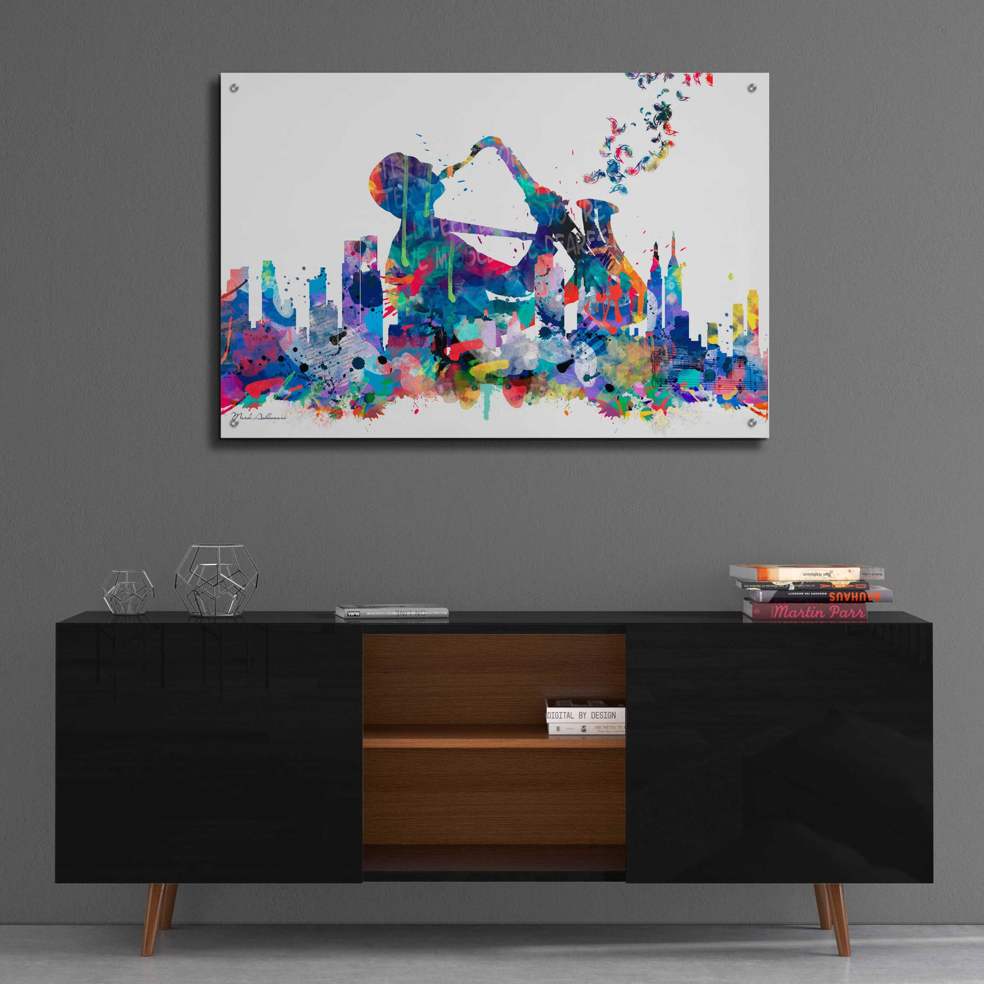 Epic Art 'New York Mark 9' by Mark Ashkenazi, Acrylic Glass Wall Art,36x24