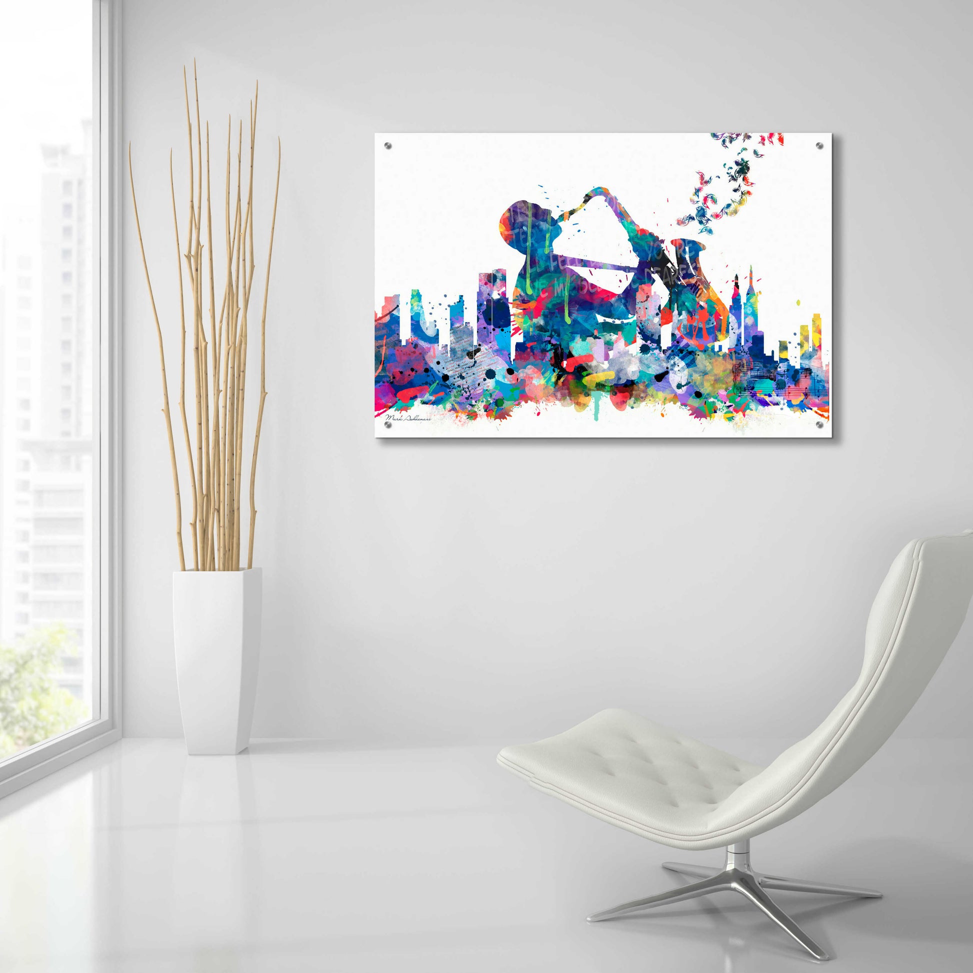 Epic Art 'New York Mark 9' by Mark Ashkenazi, Acrylic Glass Wall Art,36x24