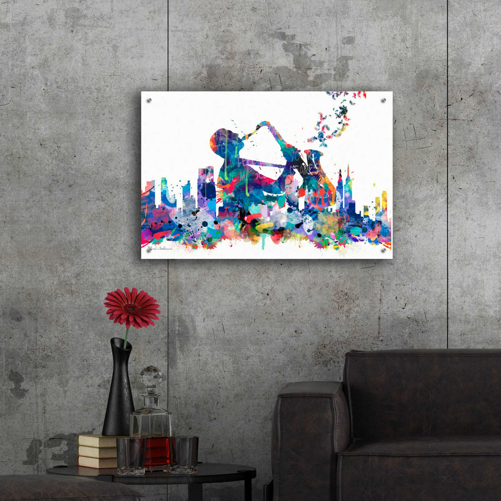 Epic Art 'New York Mark 9' by Mark Ashkenazi, Acrylic Glass Wall Art,36x24