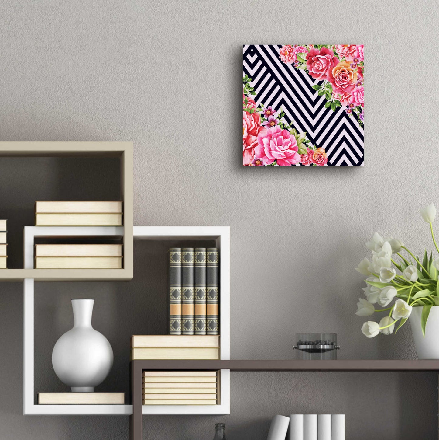 Epic Art 'Flower Geometric' by Mark Ashkenazi, Acrylic Glass Wall Art,12x12