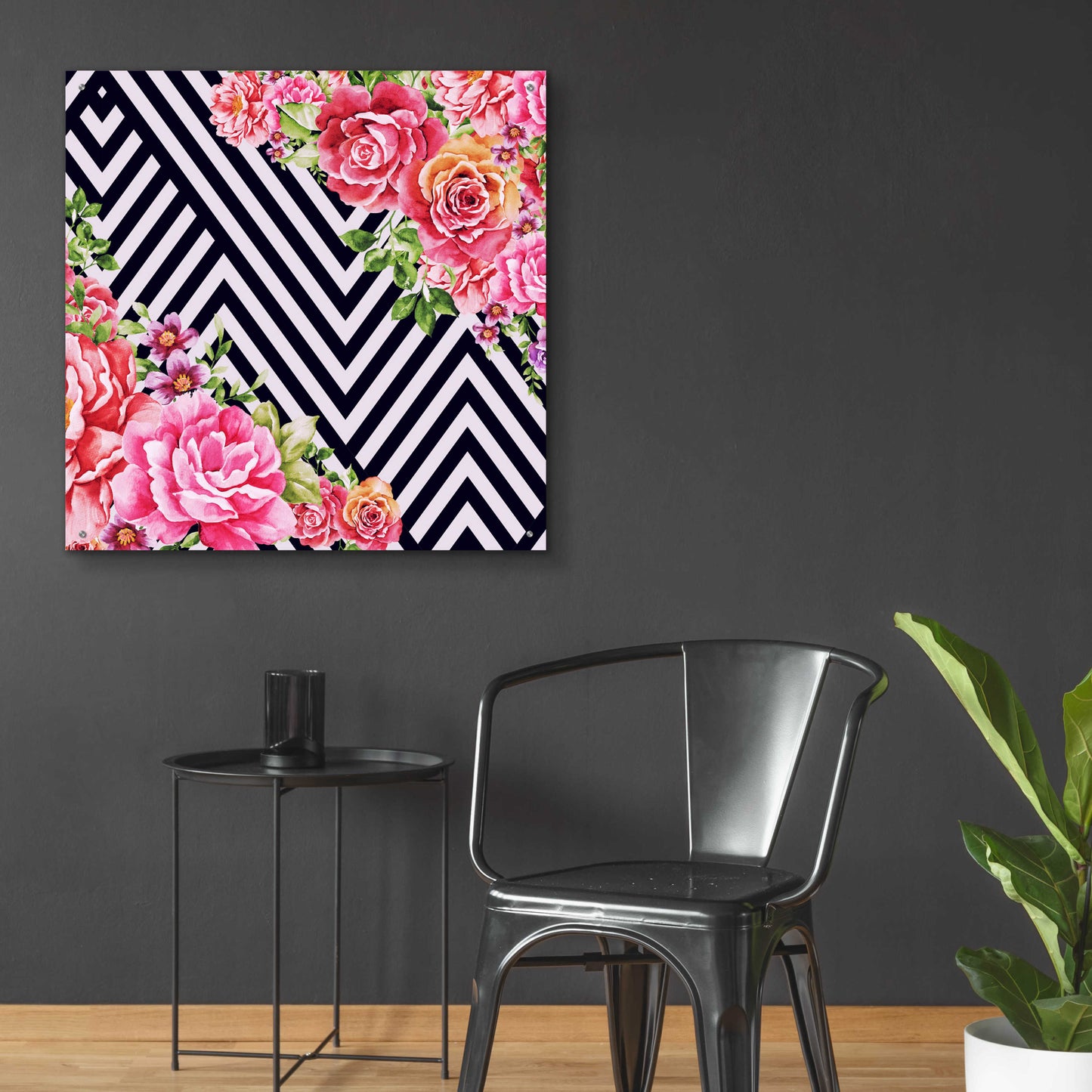 Epic Art 'Flower Geometric' by Mark Ashkenazi, Acrylic Glass Wall Art,36x36