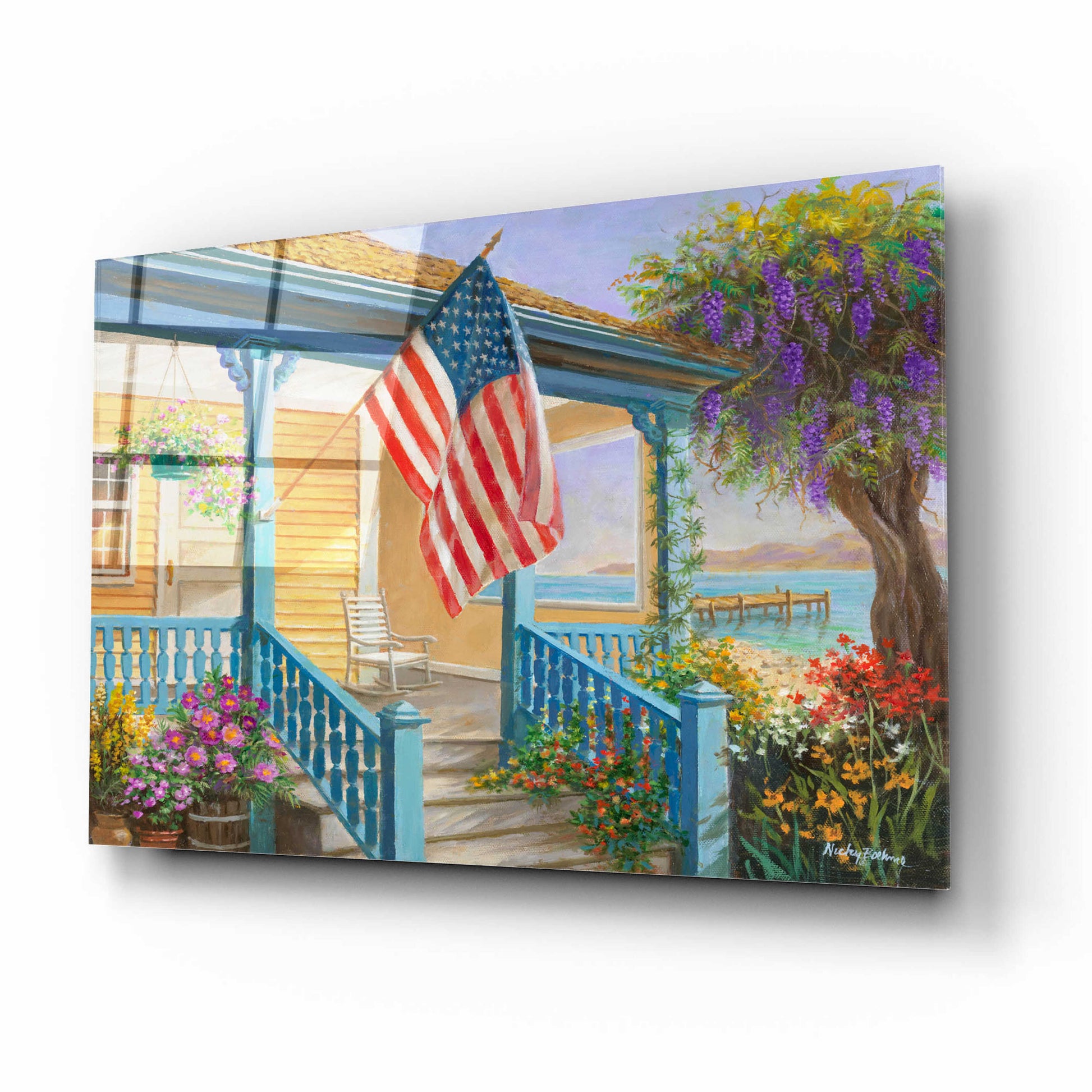 Epic Art 'My Home Sweet Home' by Nicky Boehme, Acrylic Glass Wall Art,16x12