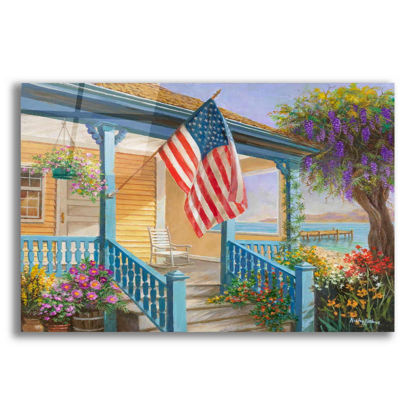 Epic Art 'My Home Sweet Home' by Nicky Boehme, Acrylic Glass Wall Art,16x12