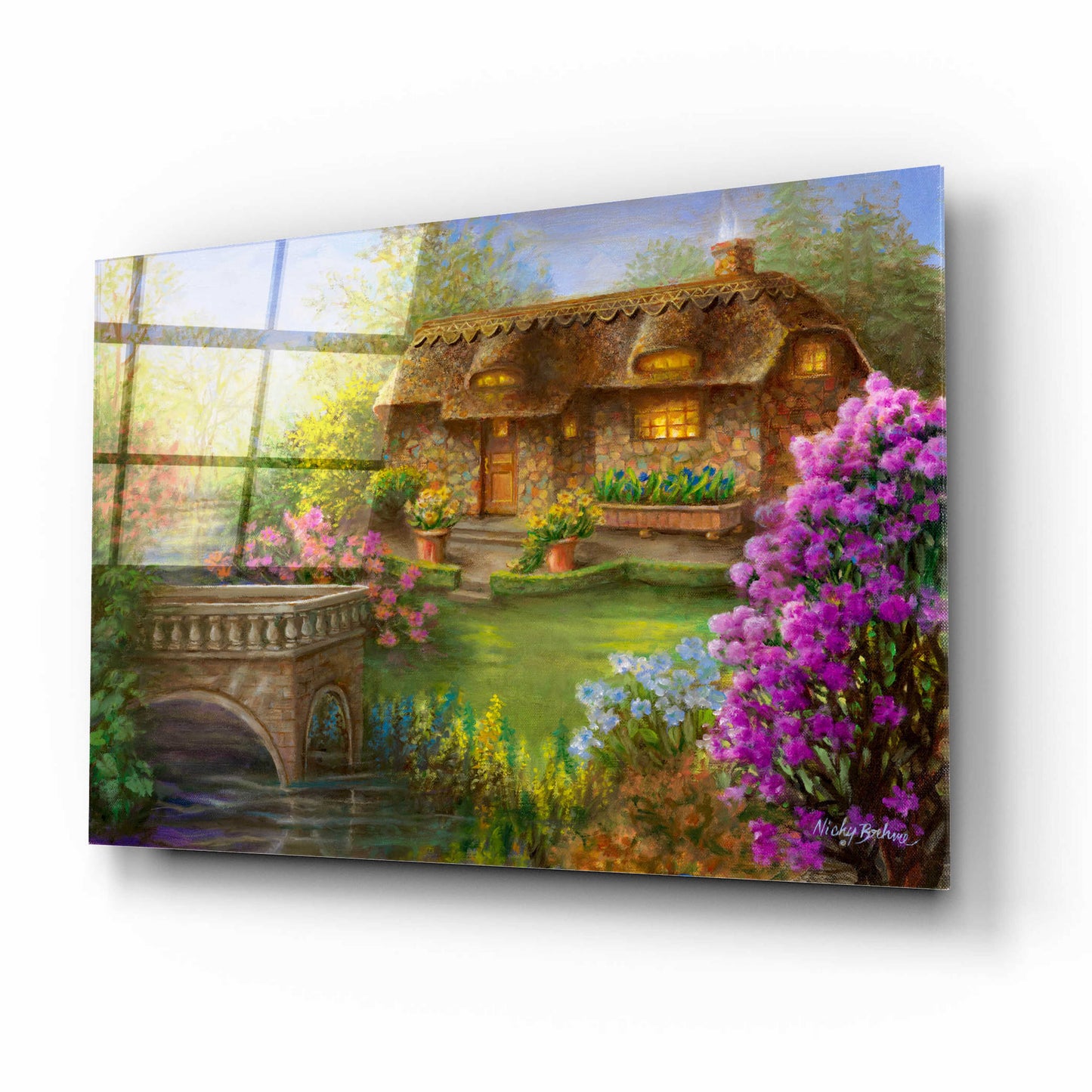 Epic Art 'My Summer Hideaway' by Nicky Boehme, Acrylic Glass Wall Art,16x12